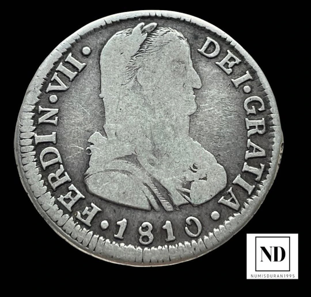 Spain. Fernando VII. 2 Reales 1810 - Santiago FJ