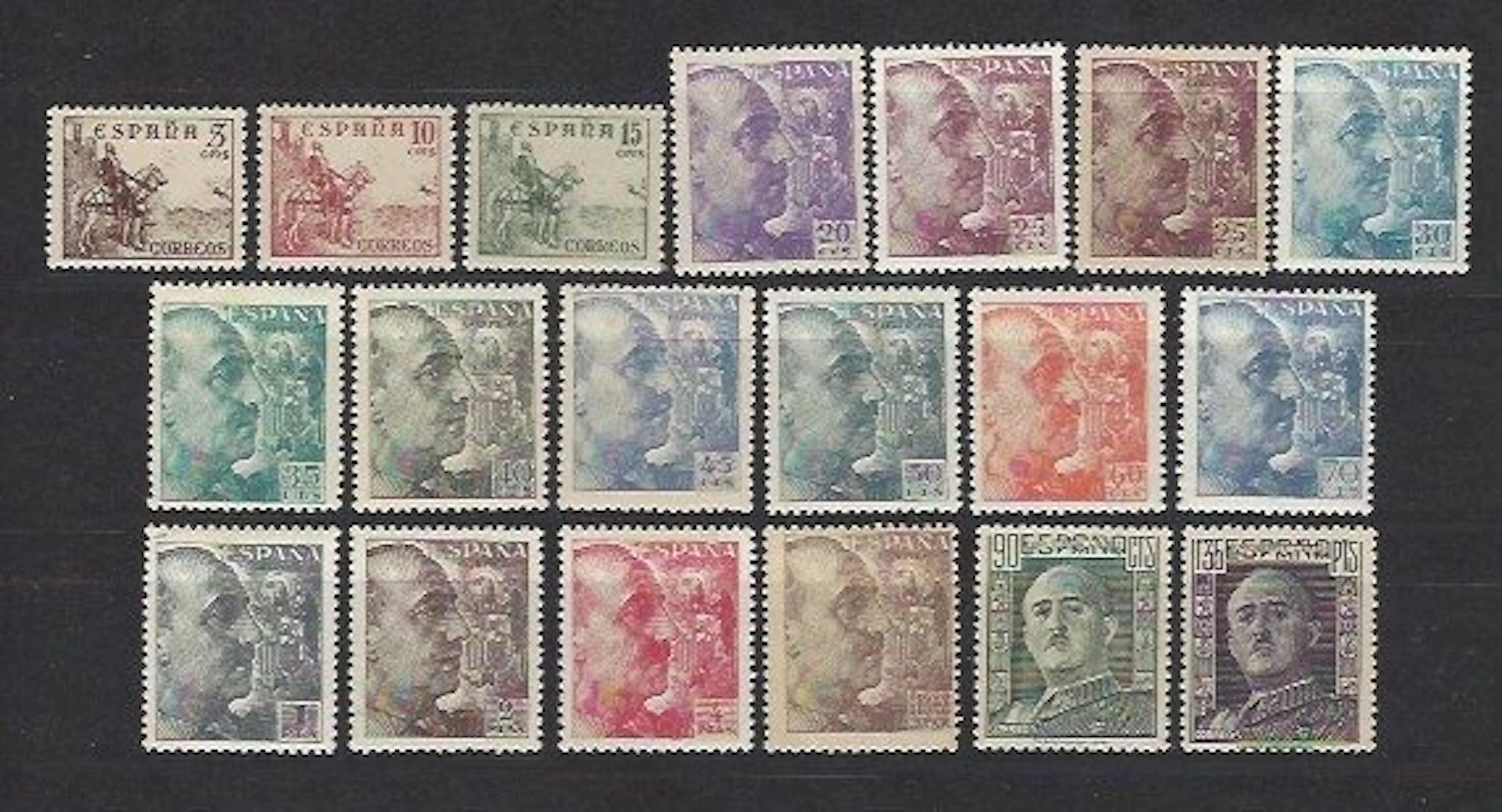 Spain 1949/1953 - Franco complete series + supplementary...