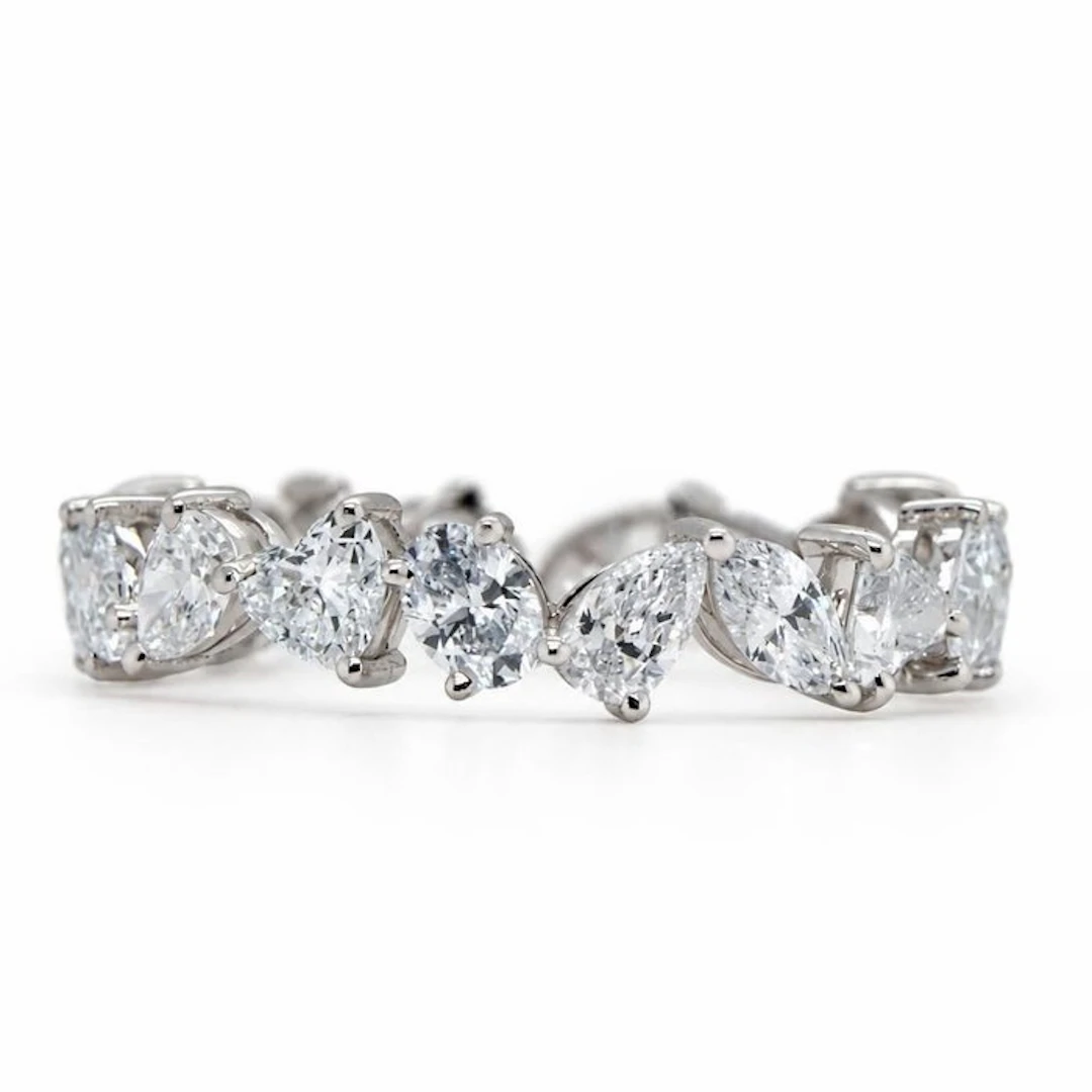 No reserve price - Ring - 14 kt. White gold - 2.30ct. tw. Diamond (Lab-grown)
