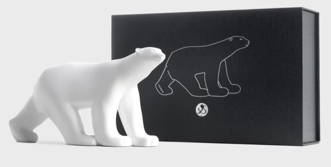François Pompon (1855-1933) (d'après) - L’Ours blanc in cast stone - 30 cm