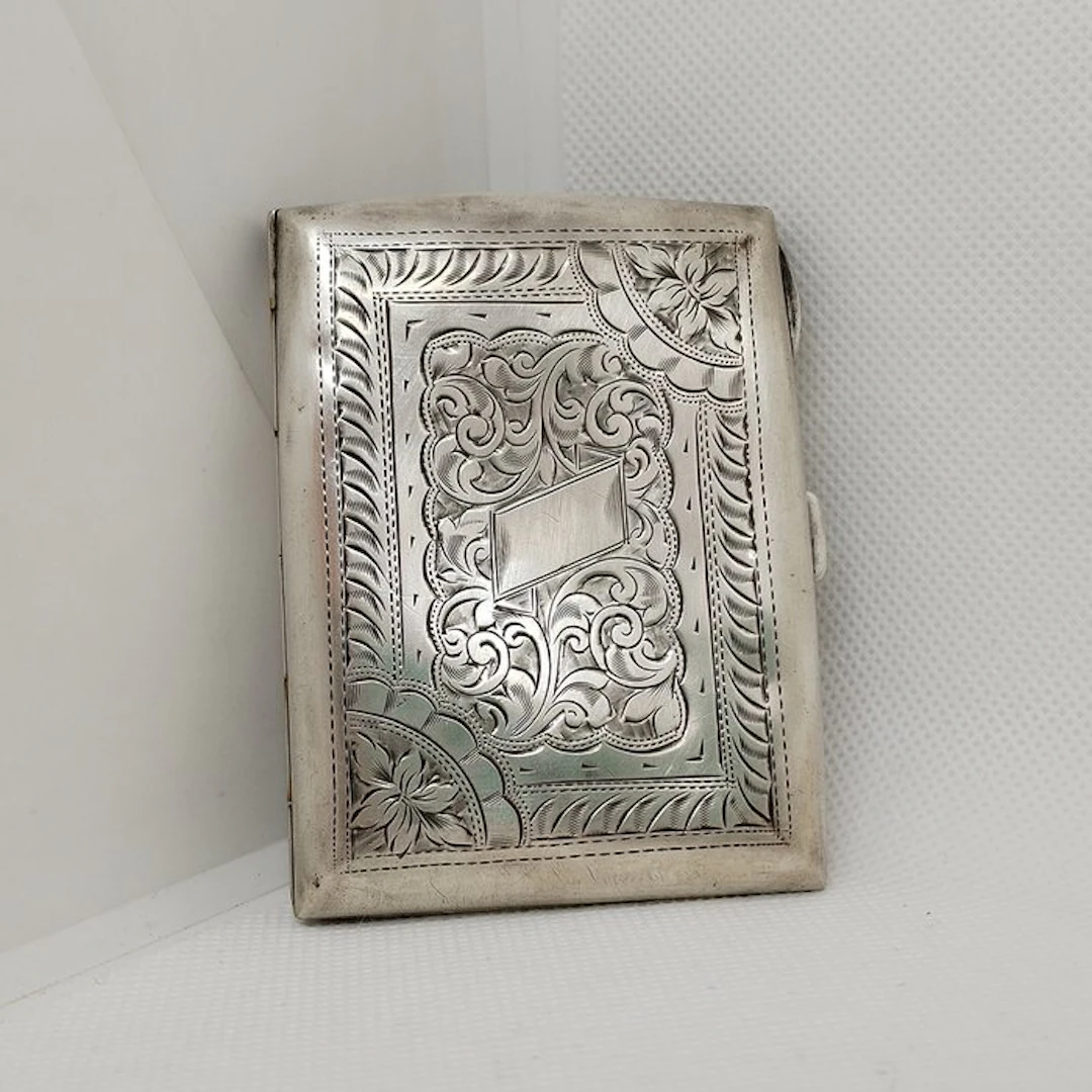 Jones & Crompton, Birmingham - Cigarette box - .925 silver