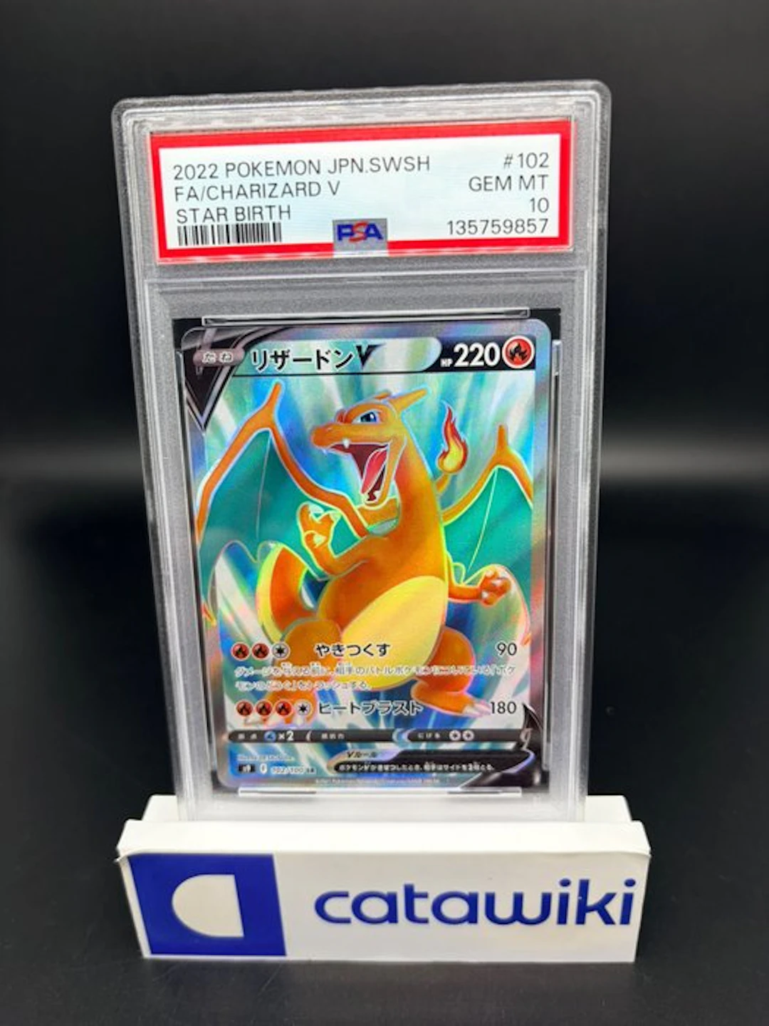 Pokémon - 1 Graded card - Charizard V - 102/100 - PSA 10...