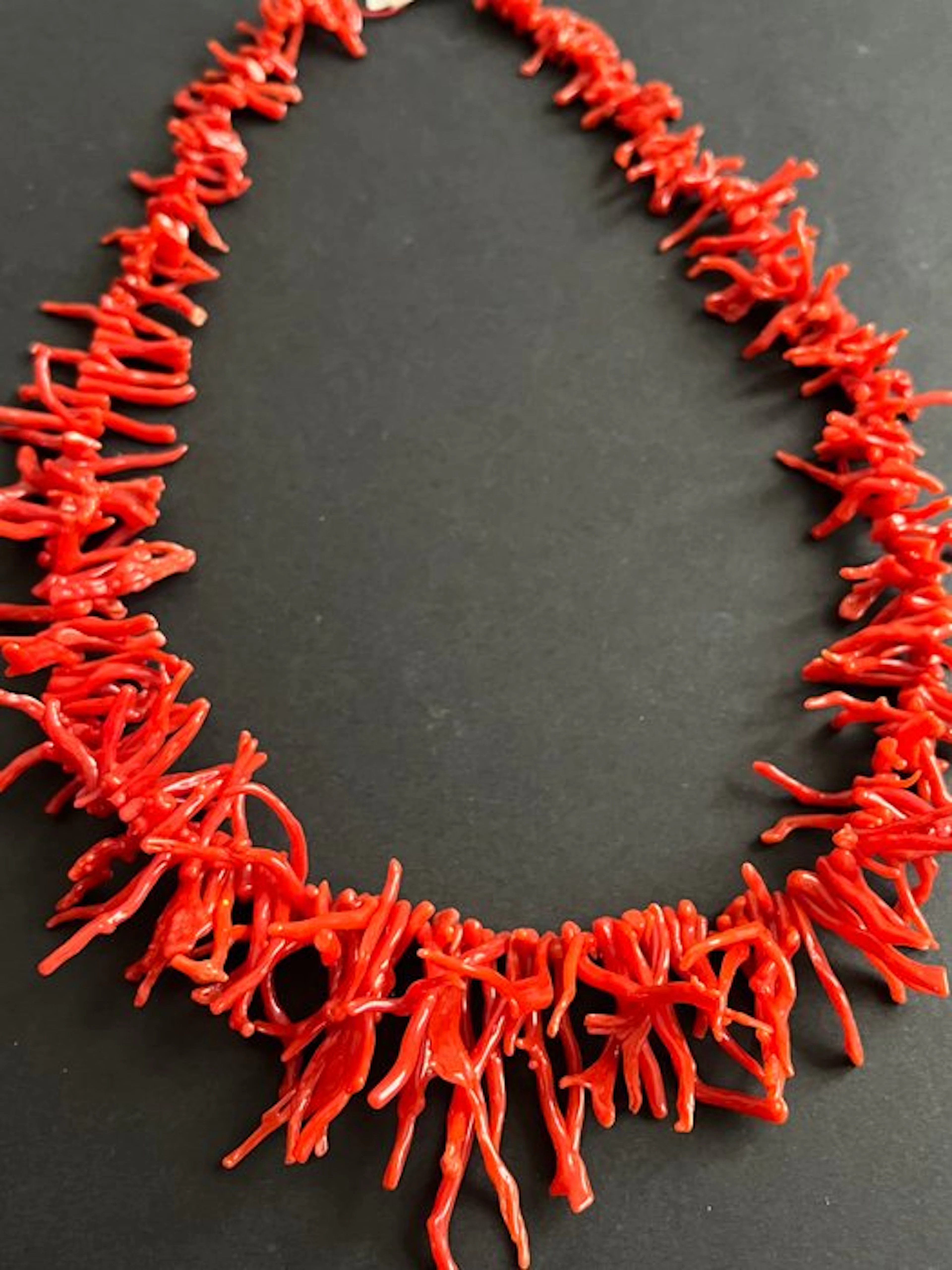 Red Coral Coral - Collana di frange grandi in Corallo...