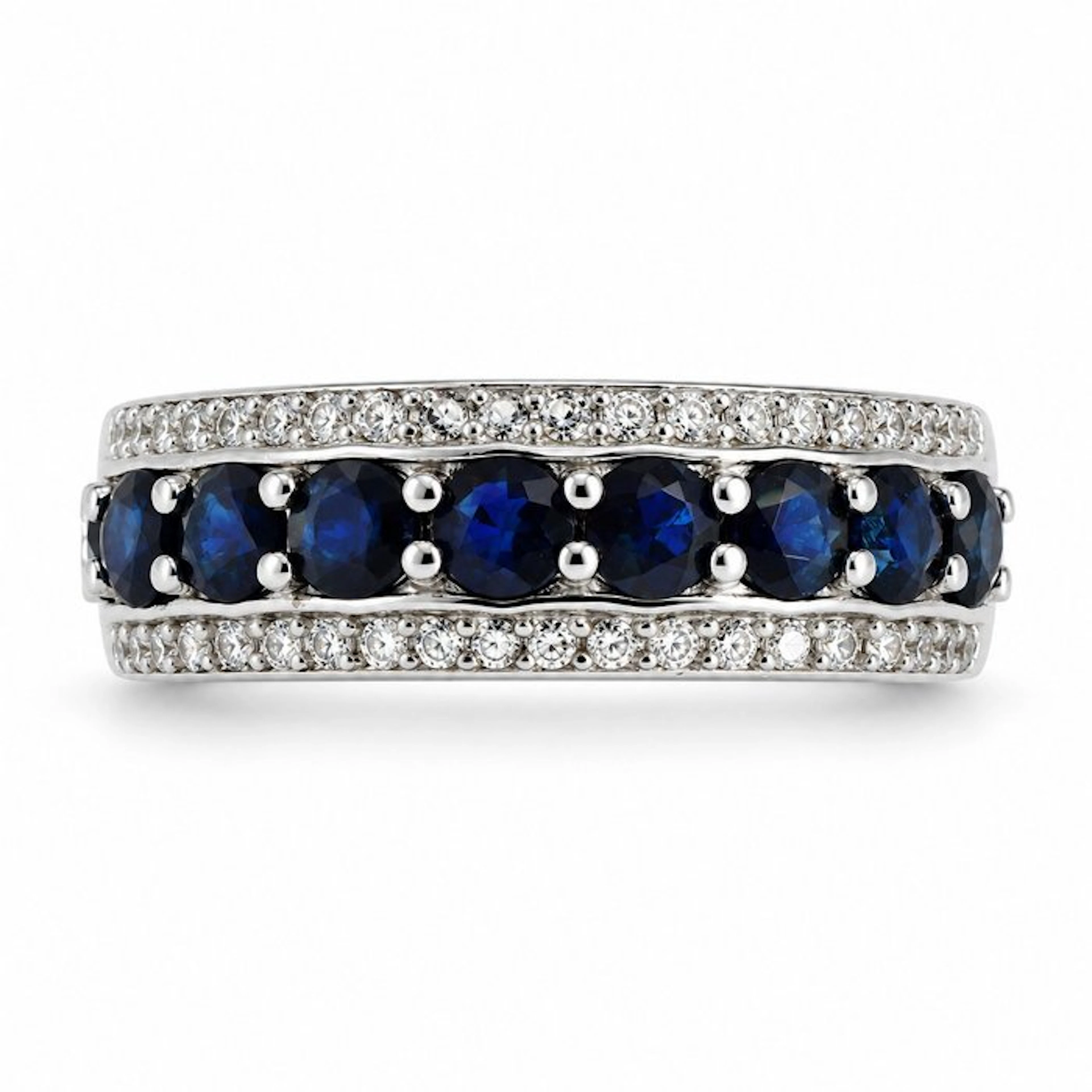 No reserve price - Ring Gold-plated Sapphire - 18kt Gold Plated