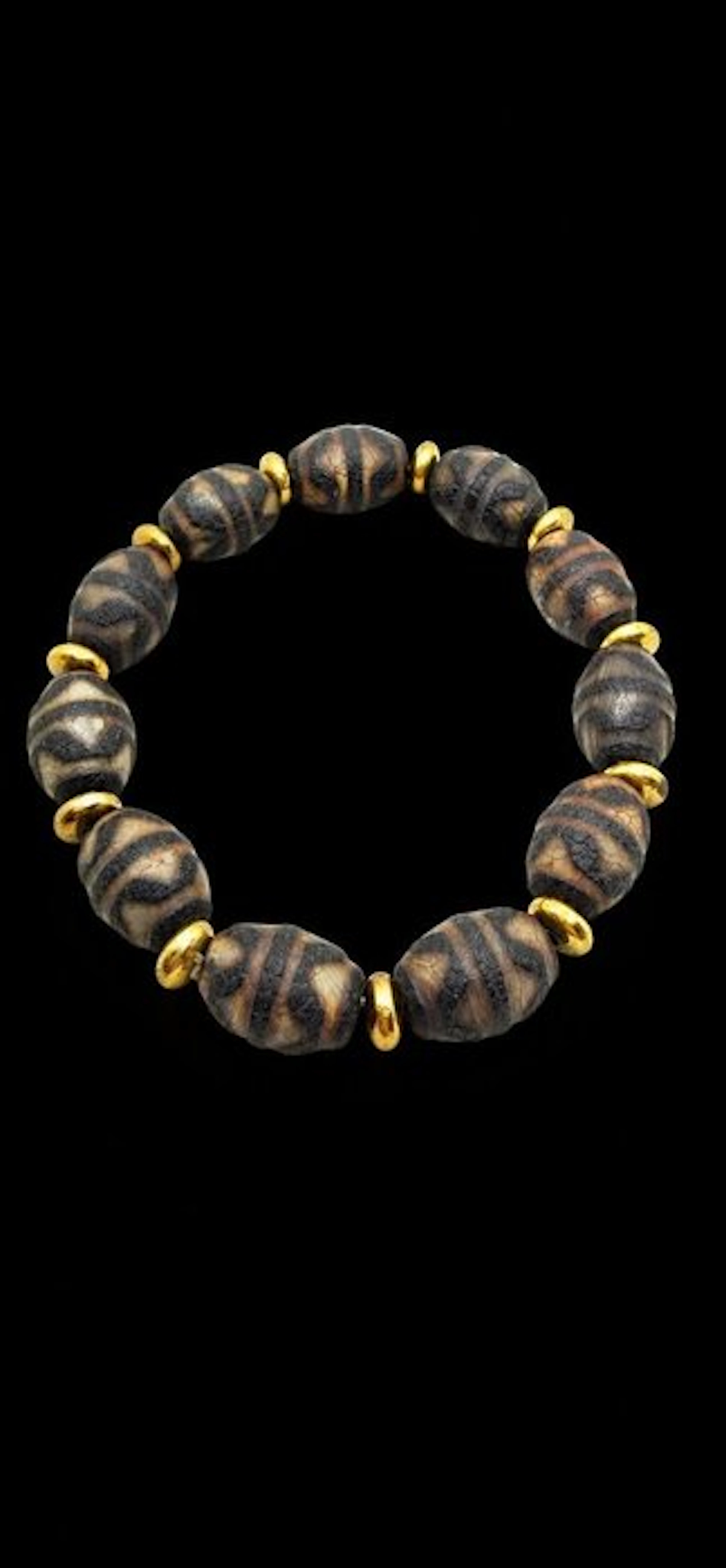 Tibetan Tiger's Eye and Hematite Bracelet - A Shield...