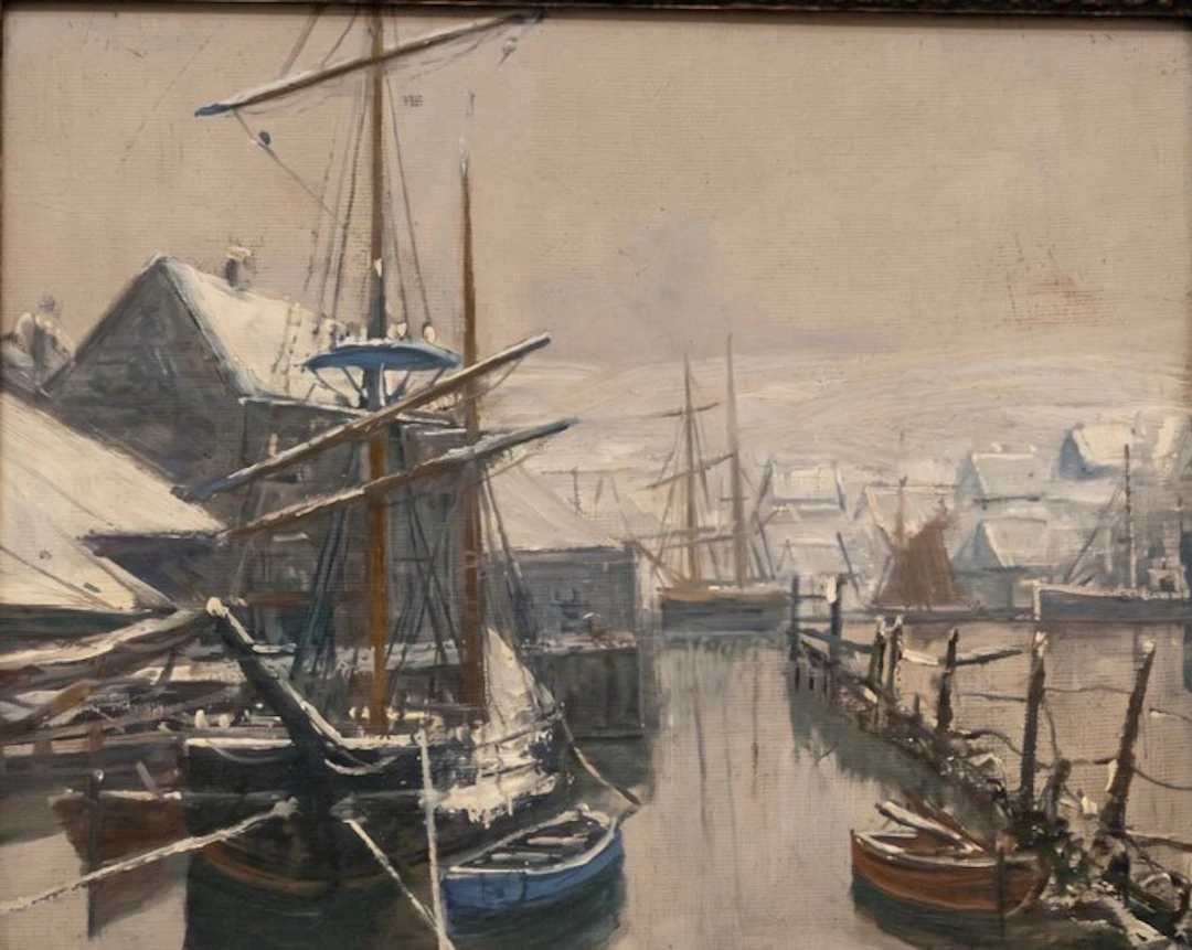 Alexander Essfeld (1874-1939) - Winterlicher Hafen