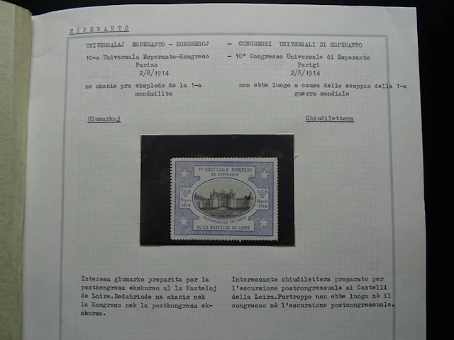 World 1914 - Esperanto in Philately Mounted on Album...