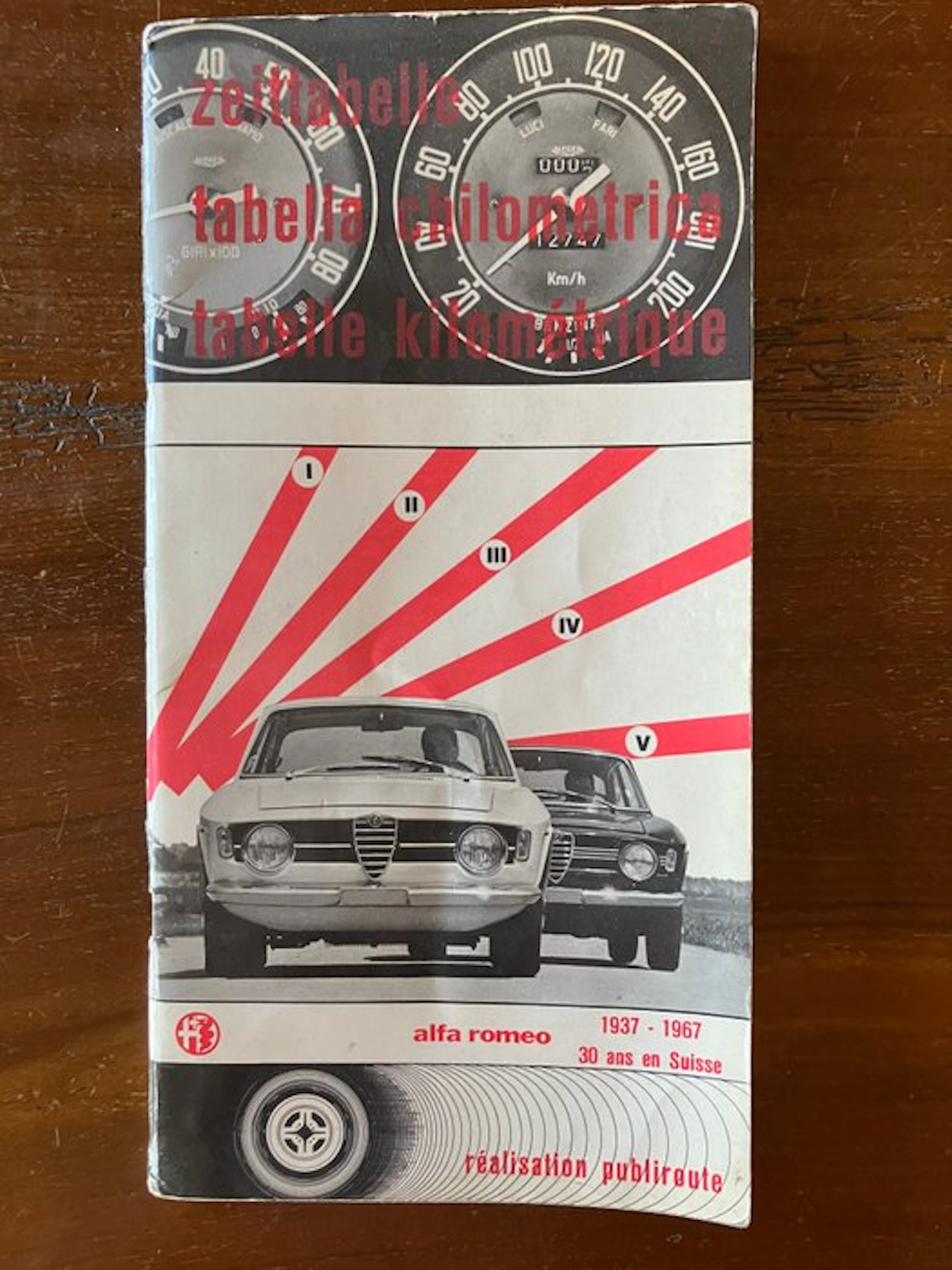 Zeittabelle / Tabelle kilométrique / Tabella chilometrica...