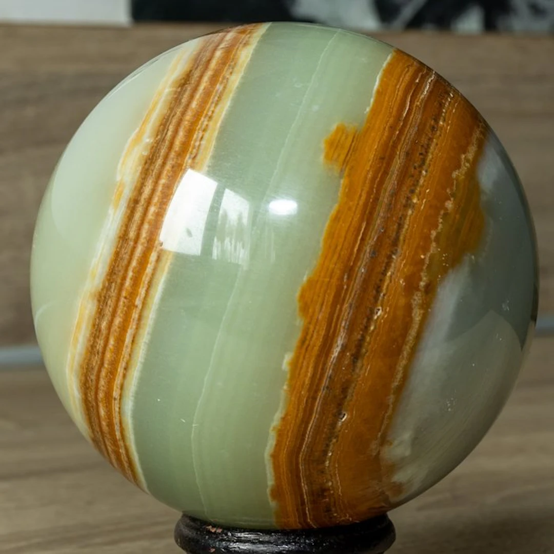 Afghan Jade Fine polished Afghan Jade sphere - Height: 10...