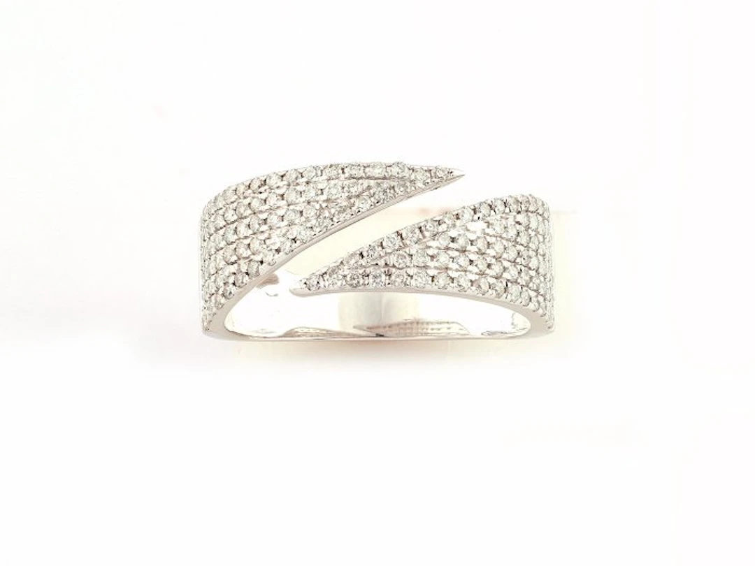 Ring - 14 kt. White gold - 0.57ct. tw. Diamond (Natural)