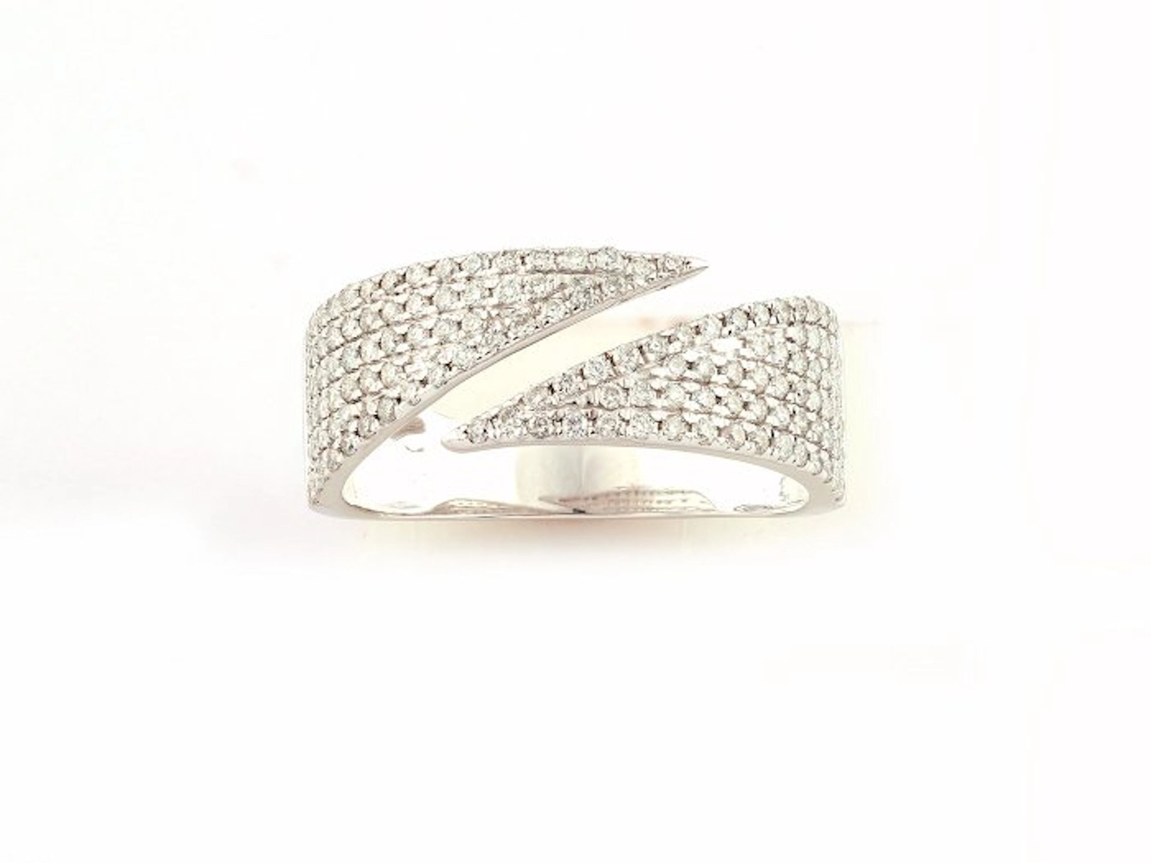 Ring - 14 kt. White gold - 0.57ct. tw. Diamond (Natural)