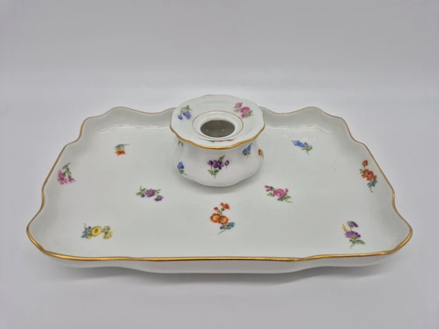 Meissen - Schreibtisch-Set mit Tintenfass Streublume