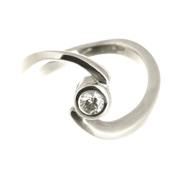 Ring - 18 kt. White gold Diamond (Natural)