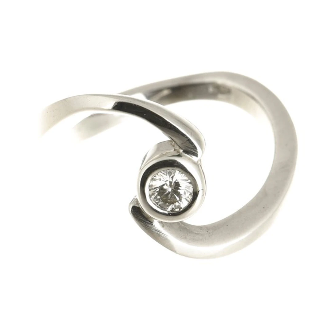 Ring - 18 kt. White gold Diamond (Natural)