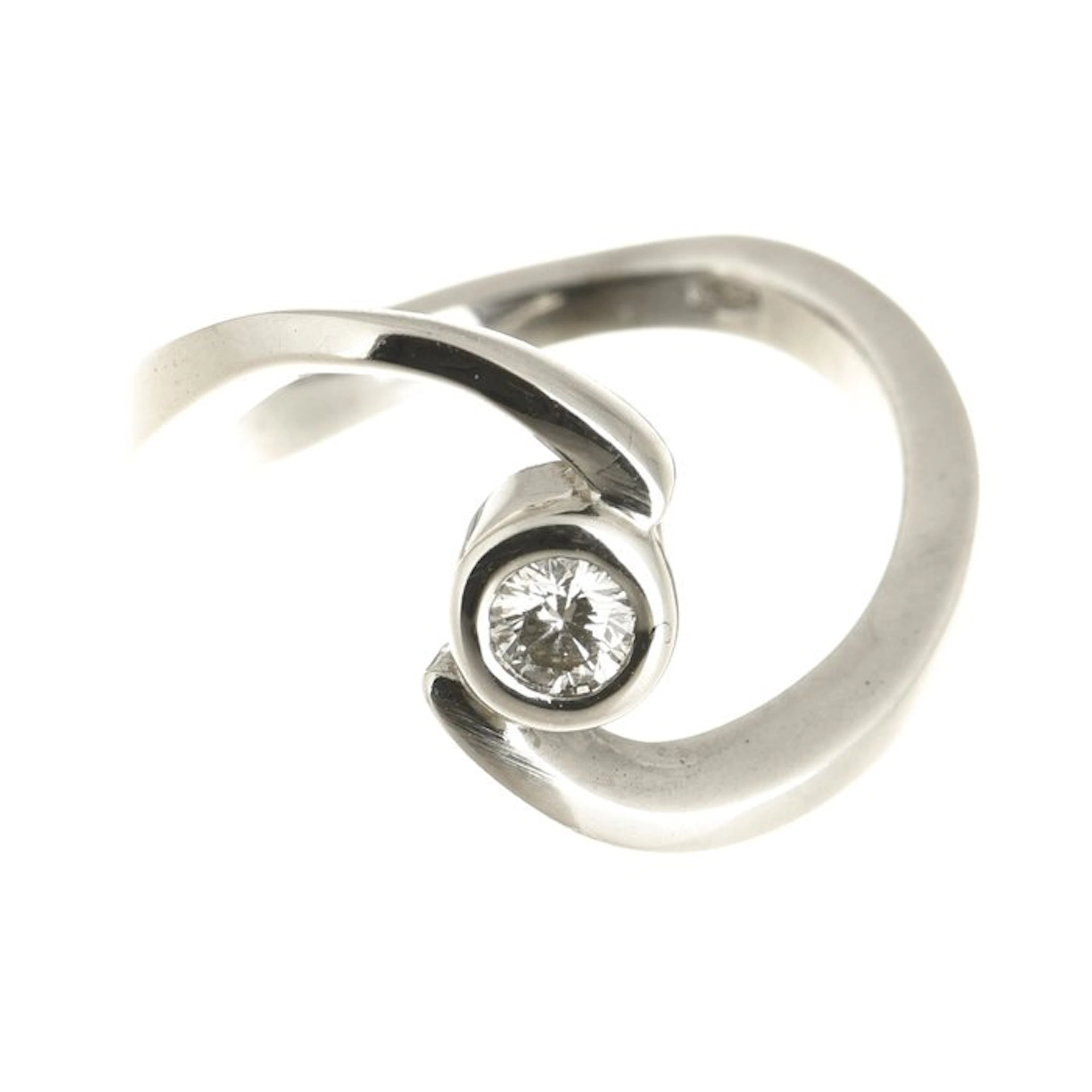 Ring - 18 kt. White gold Diamond (Natural)