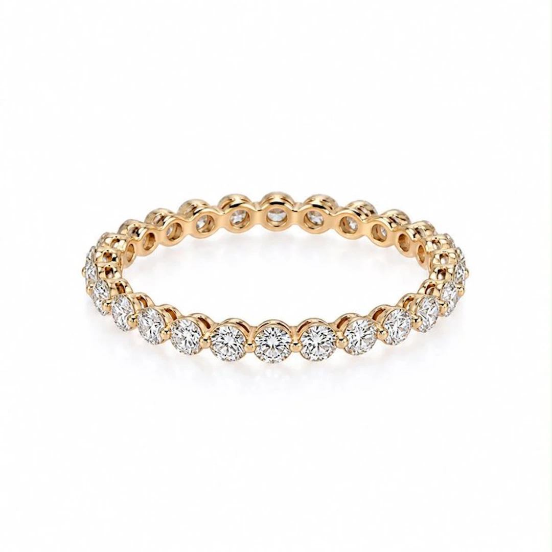 No reserve price - Ring - 14 kt. Yellow gold - 1.06ct. tw. Diamond (Lab-grown)