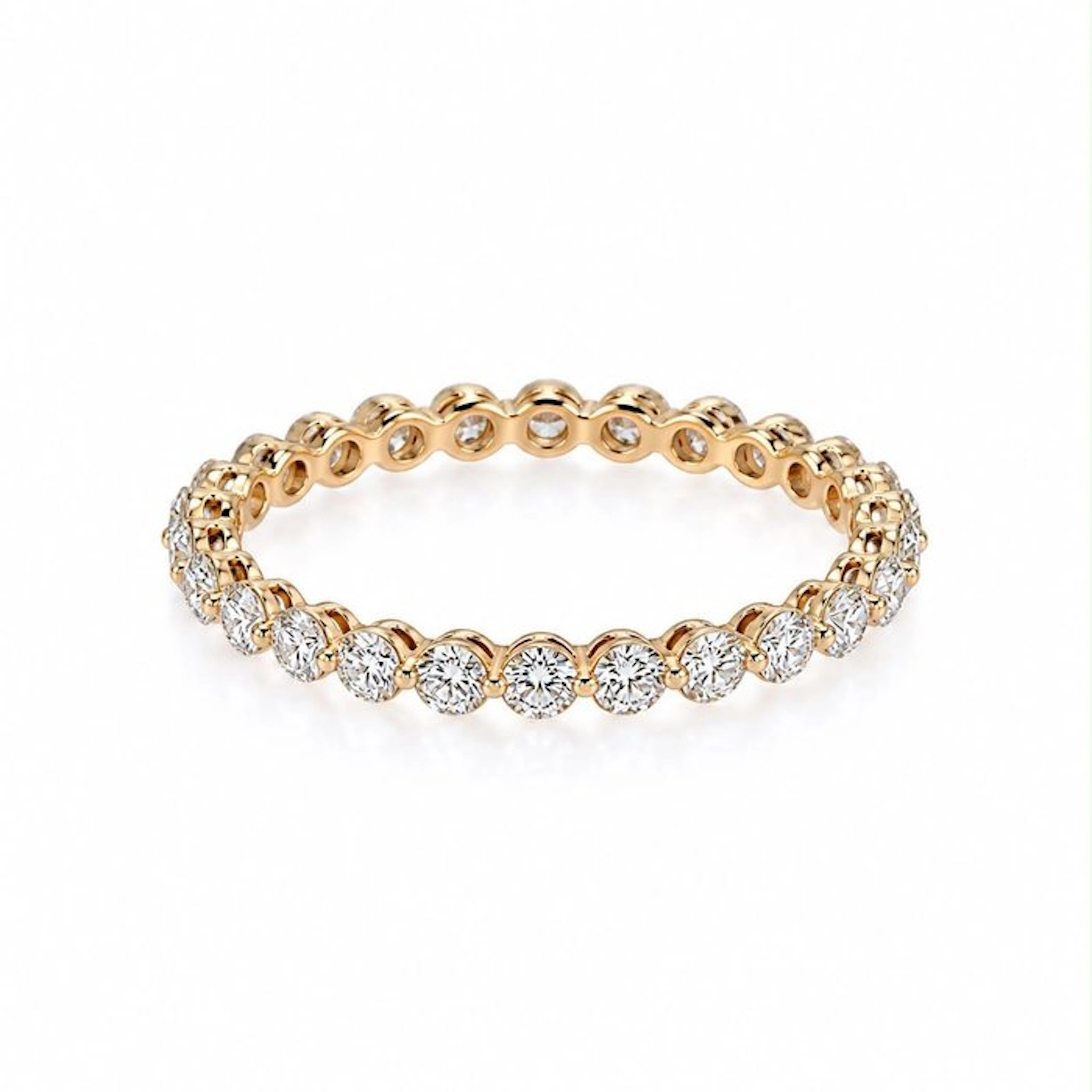 No reserve price - Ring - 14 kt. Yellow gold - 1.07ct. tw. Diamond (Lab-grown)