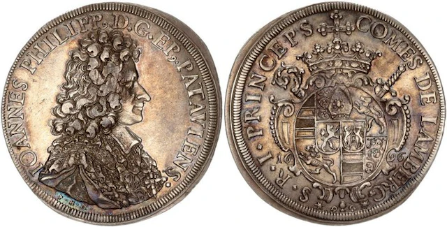 Germany, Passau. Johann Philipp Graf von Lamberg. Reichstaler 1696