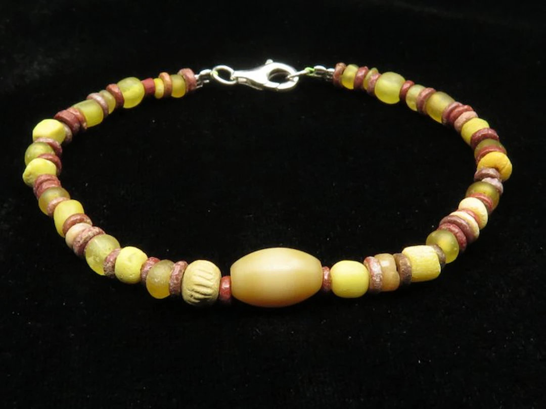Ancient Egyptian Bracelet made of Glass and Faience Mummy...