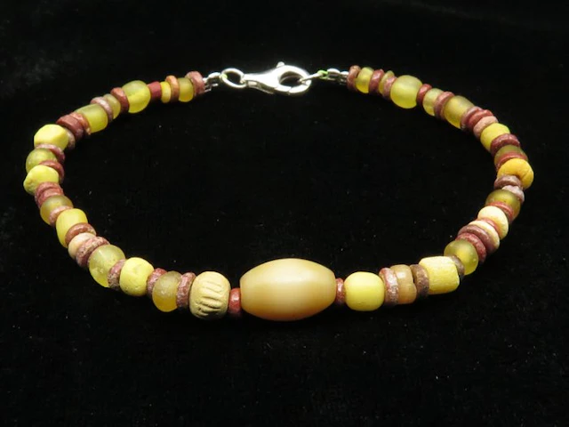 Ancient Egyptian Bracelet made of Glass and Faience Mummy...