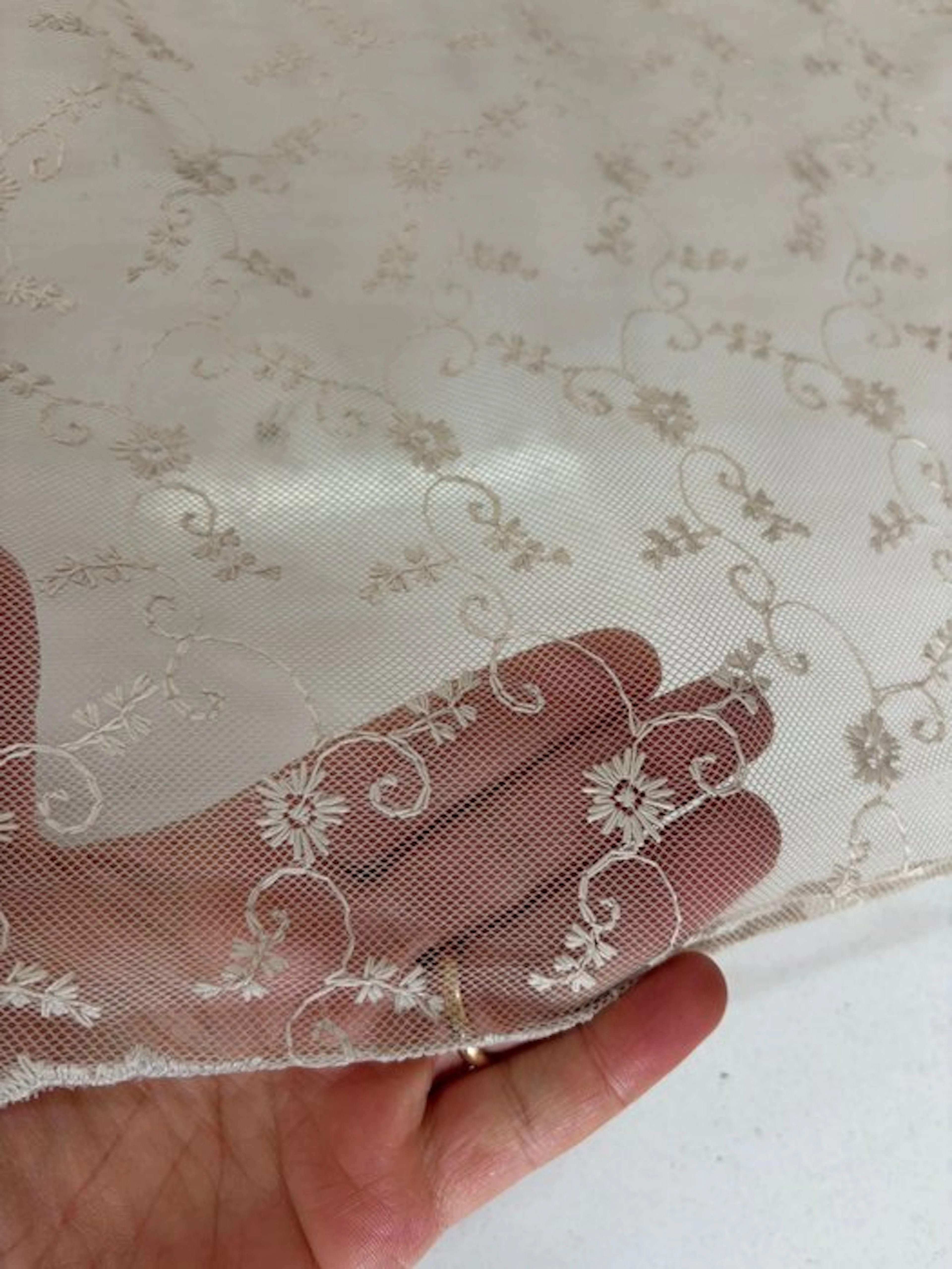 Precious drapery fabric: French tulle