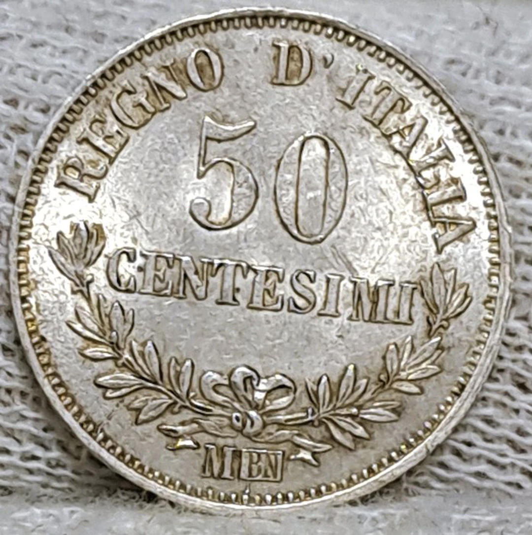 Italy. Vittorio Emanuele II. 50 Cent 1867 (No reserve price)