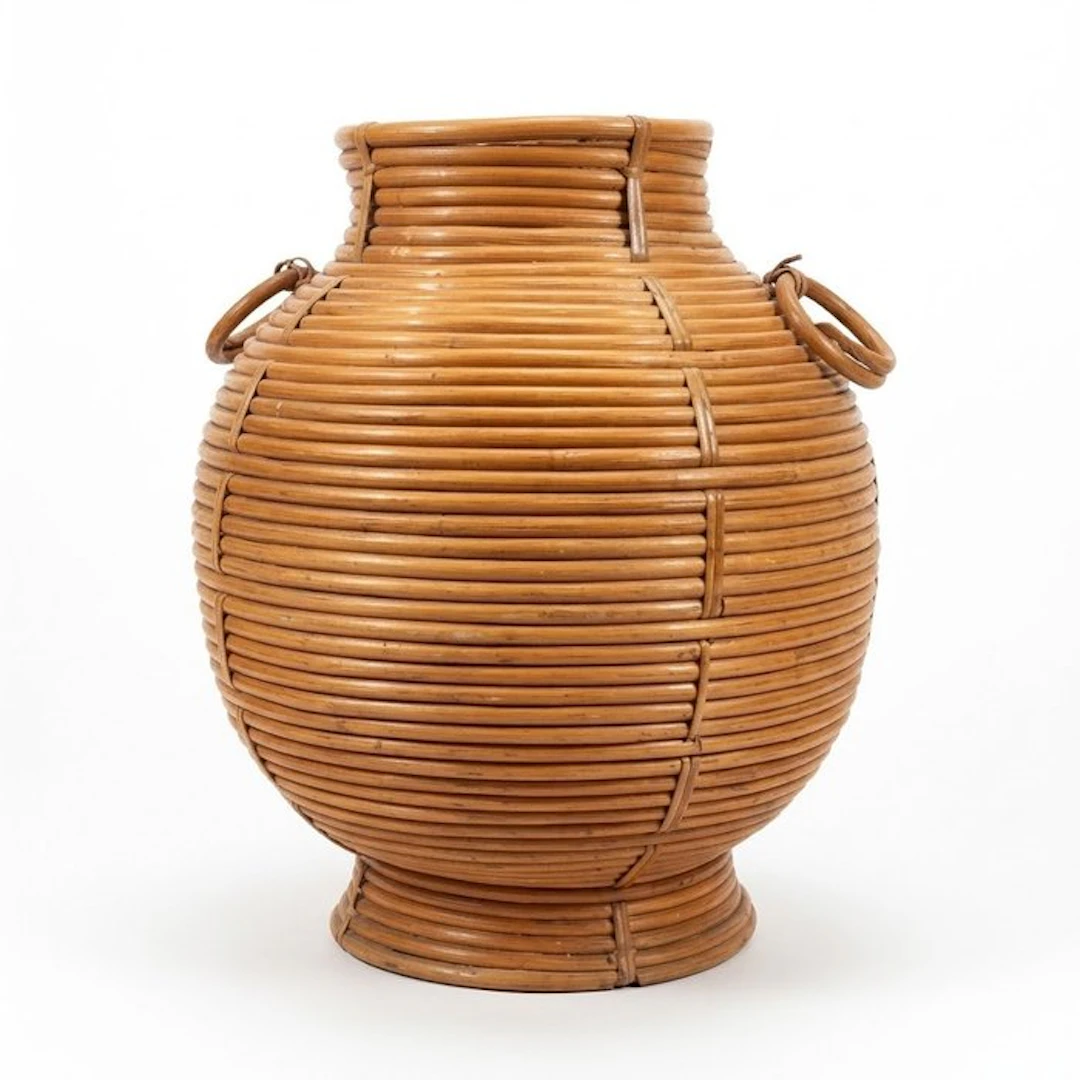 Vase - castor oil plant - Bamboo and Reed in the Style of Vivai del Sud