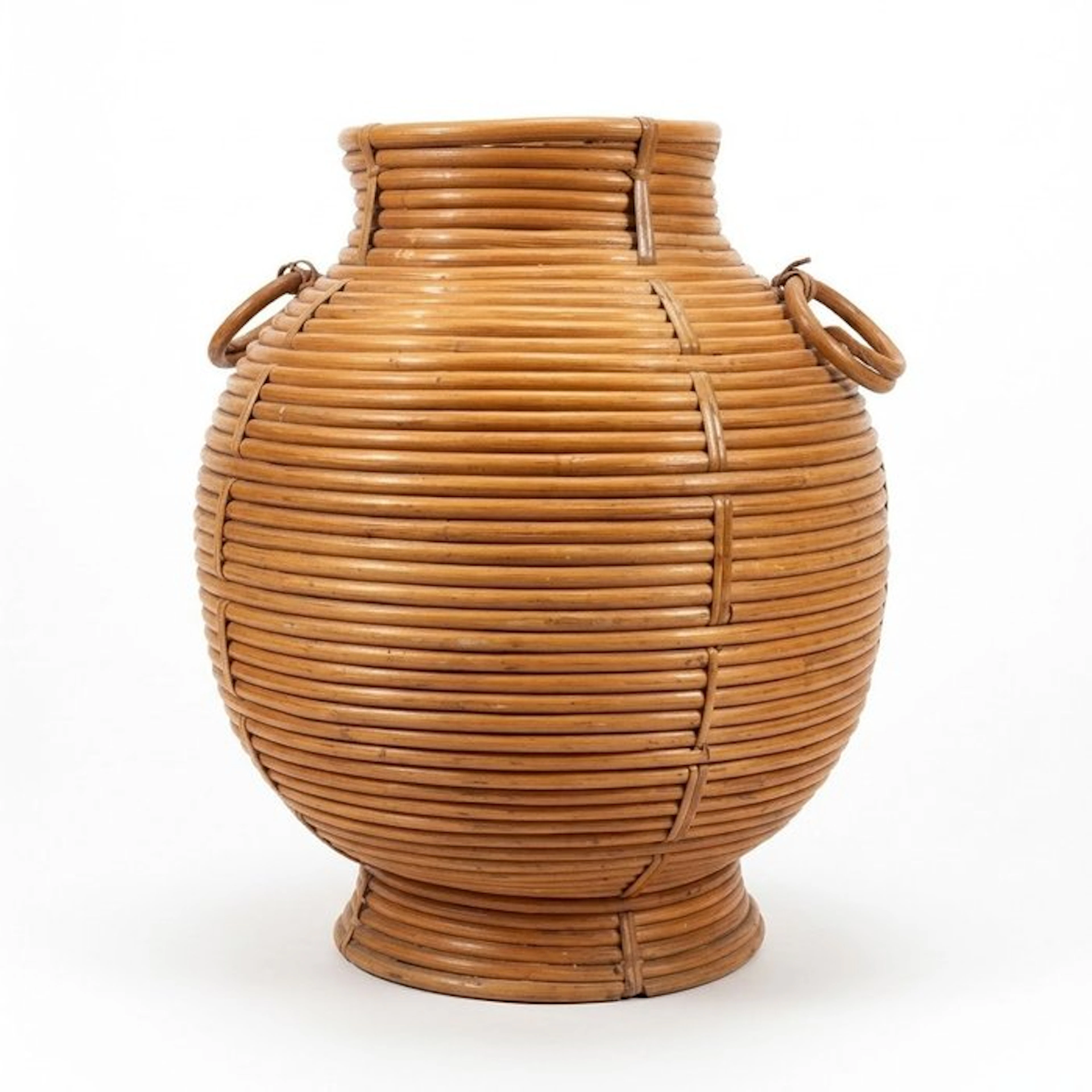 Vase - castor oil plant - Bamboo and Reed in the Style of Vivai del Sud