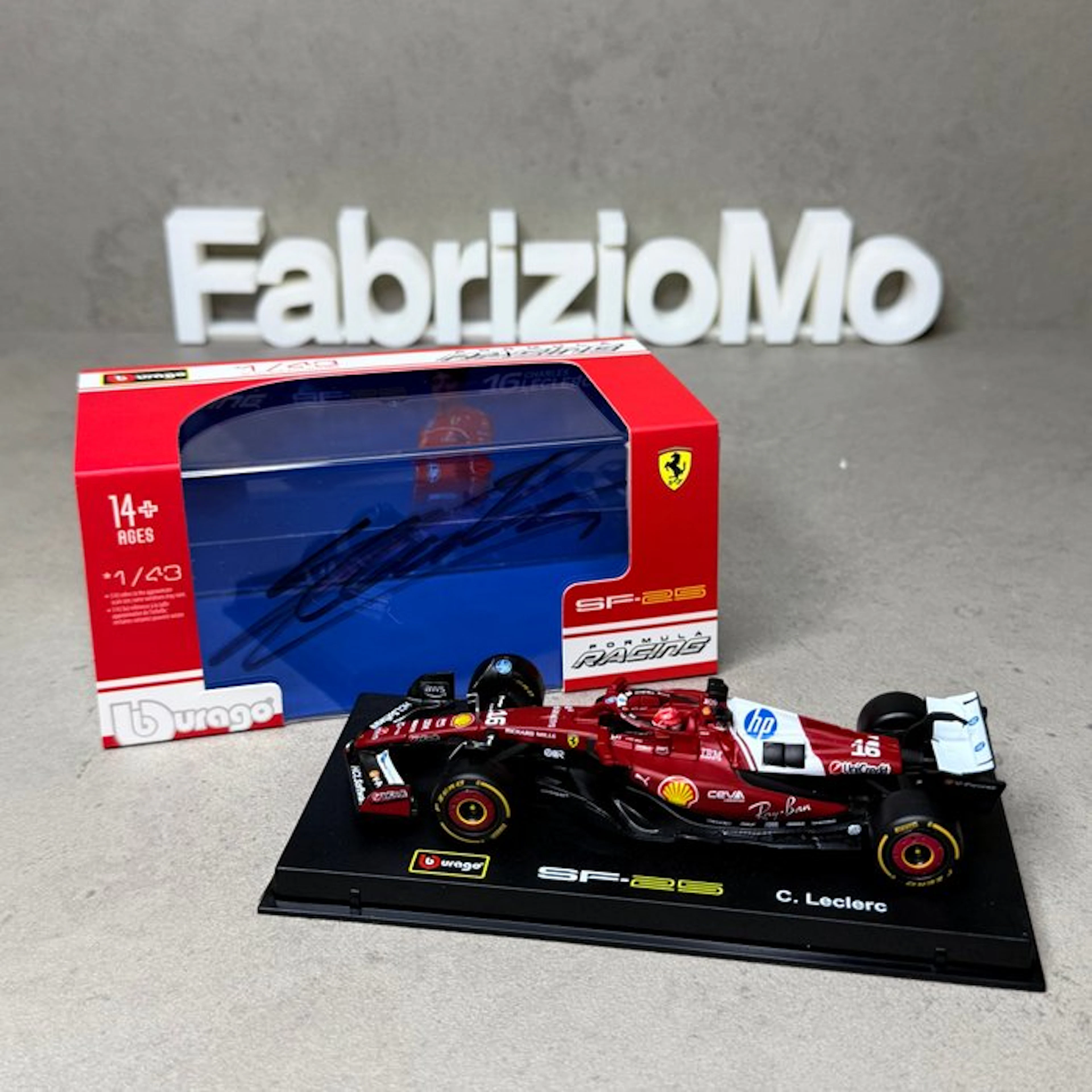 Ferrari - Ferrari SF-25 1/43 Signed - Charles Leclerc...