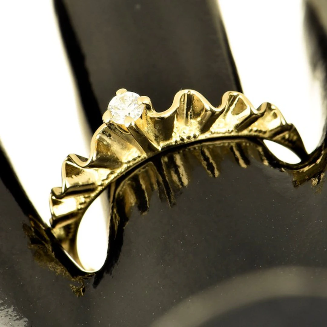 Ring - 14 kt. Yellow gold Diamond (Natural)