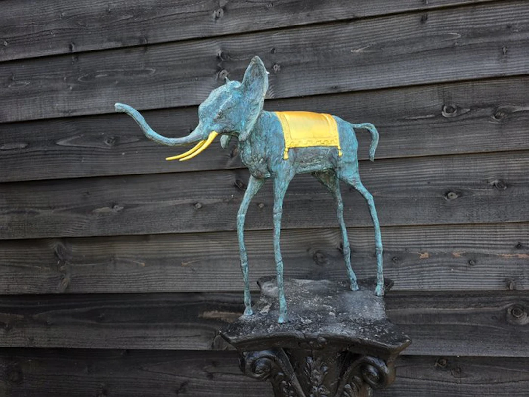 Sculpture, XL Dali Elephant - 47 cm - Bronze