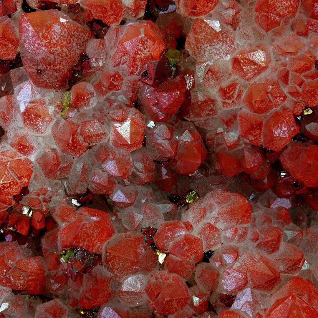 Hematoid Quartz with Chalcopyrite (Hematite coating) - Fengjiashan mine