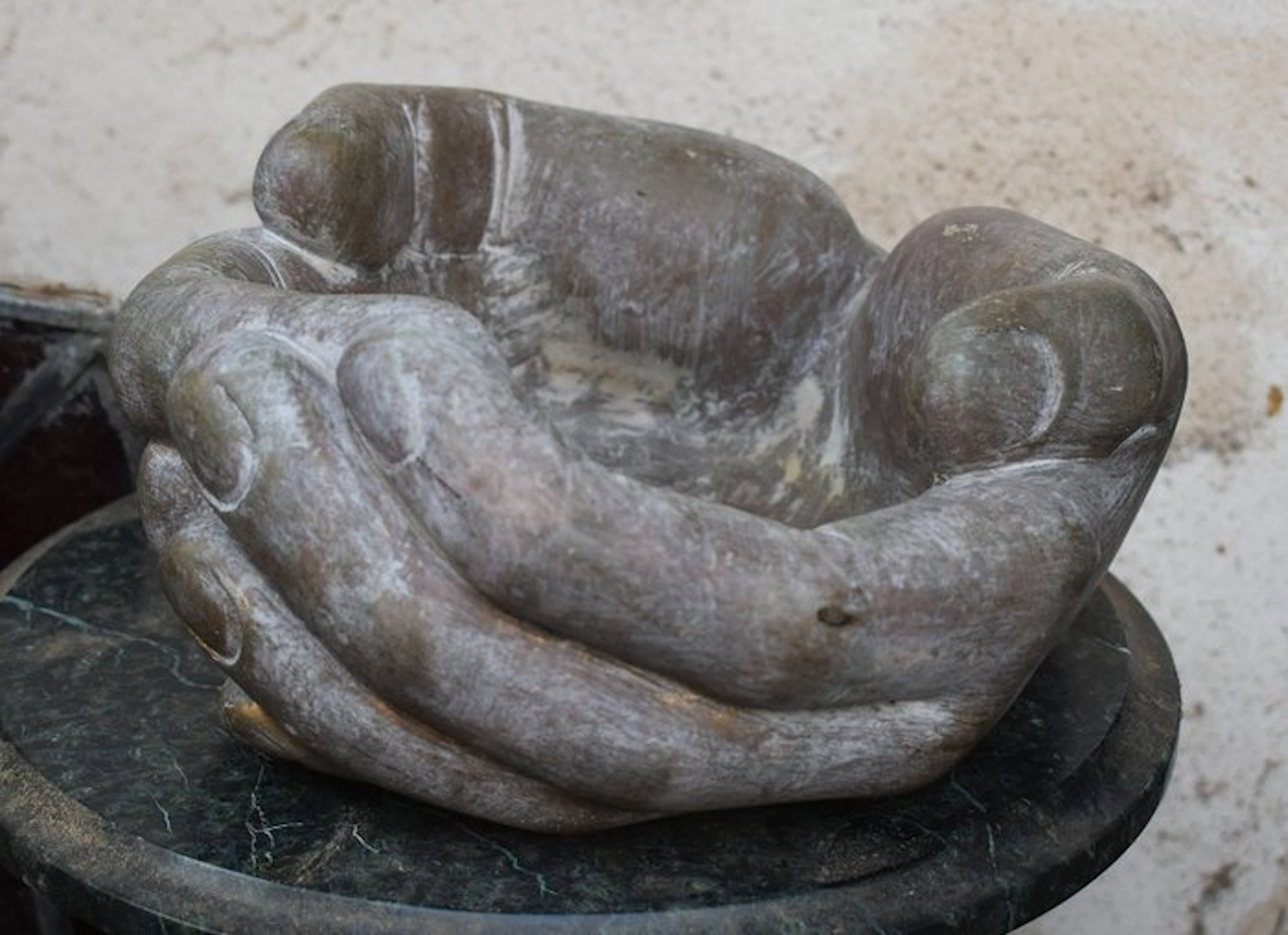 Sculpture, scultura svuotatasche portacandele - 24 cm - Stoneware