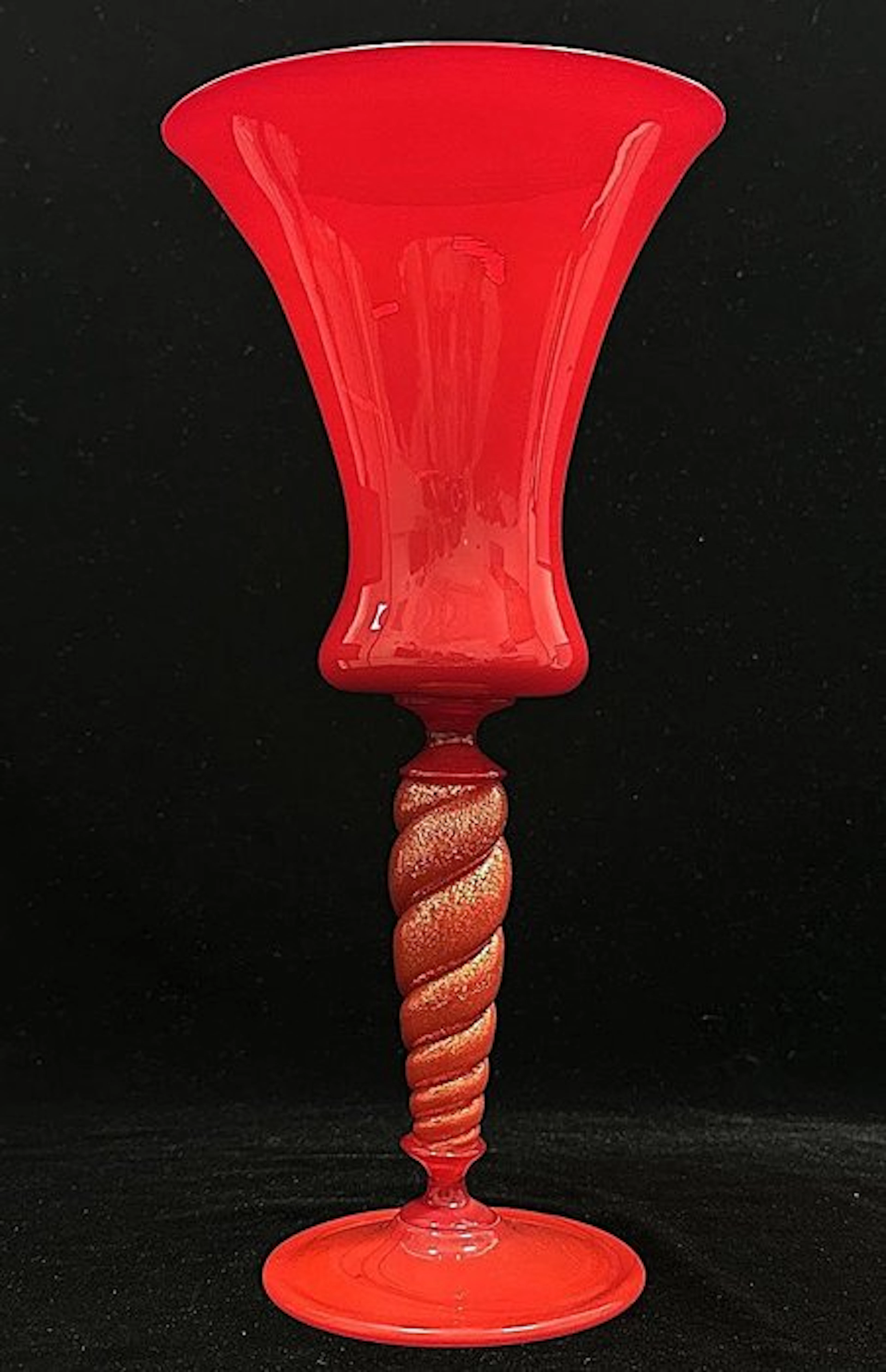 Seguso Murano - Calice "Tipetto" - H 25 cm - Anni '70...