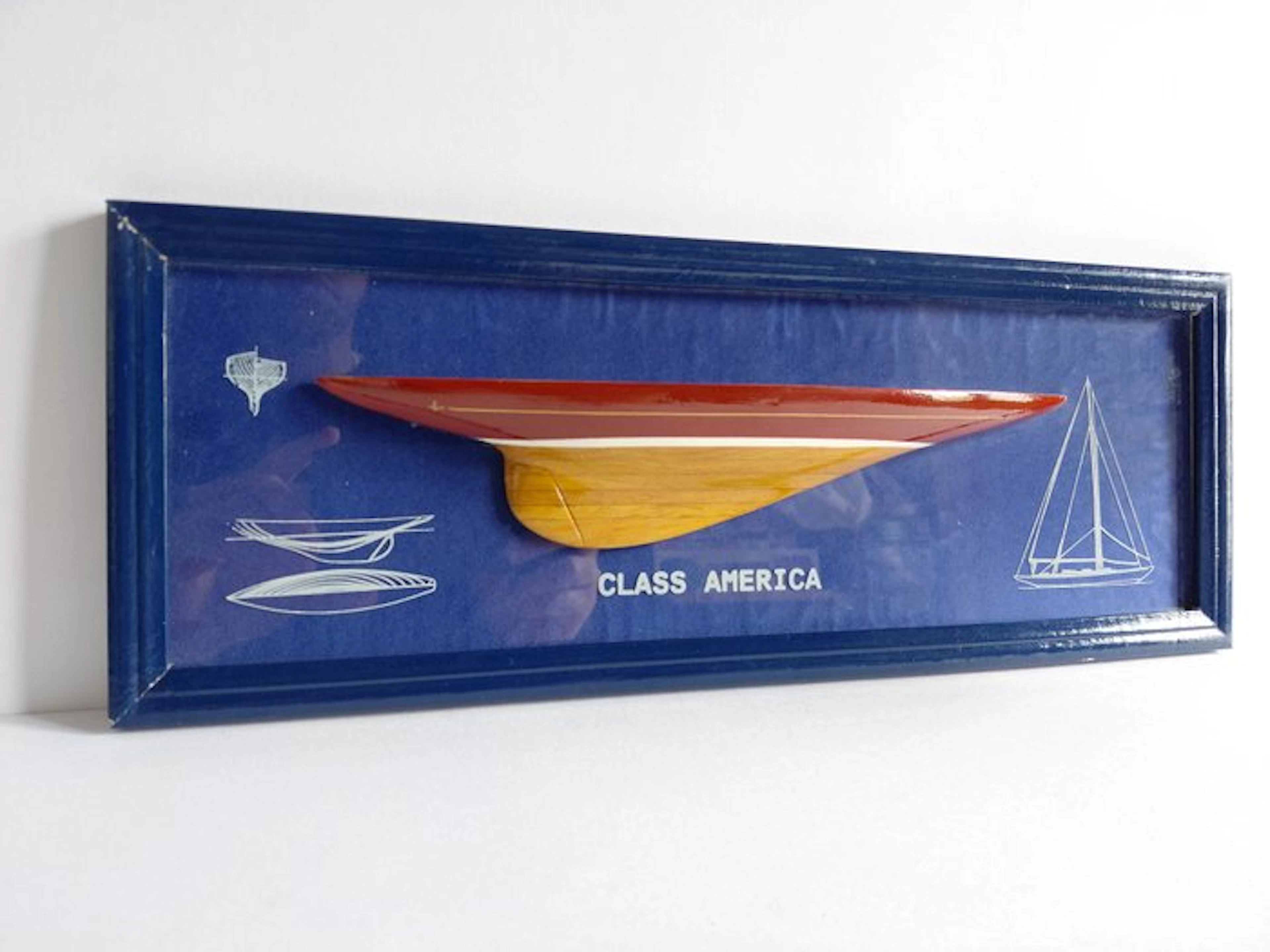 Half hull ship model - Demi coque décorative en bois, 38 cm, Class America