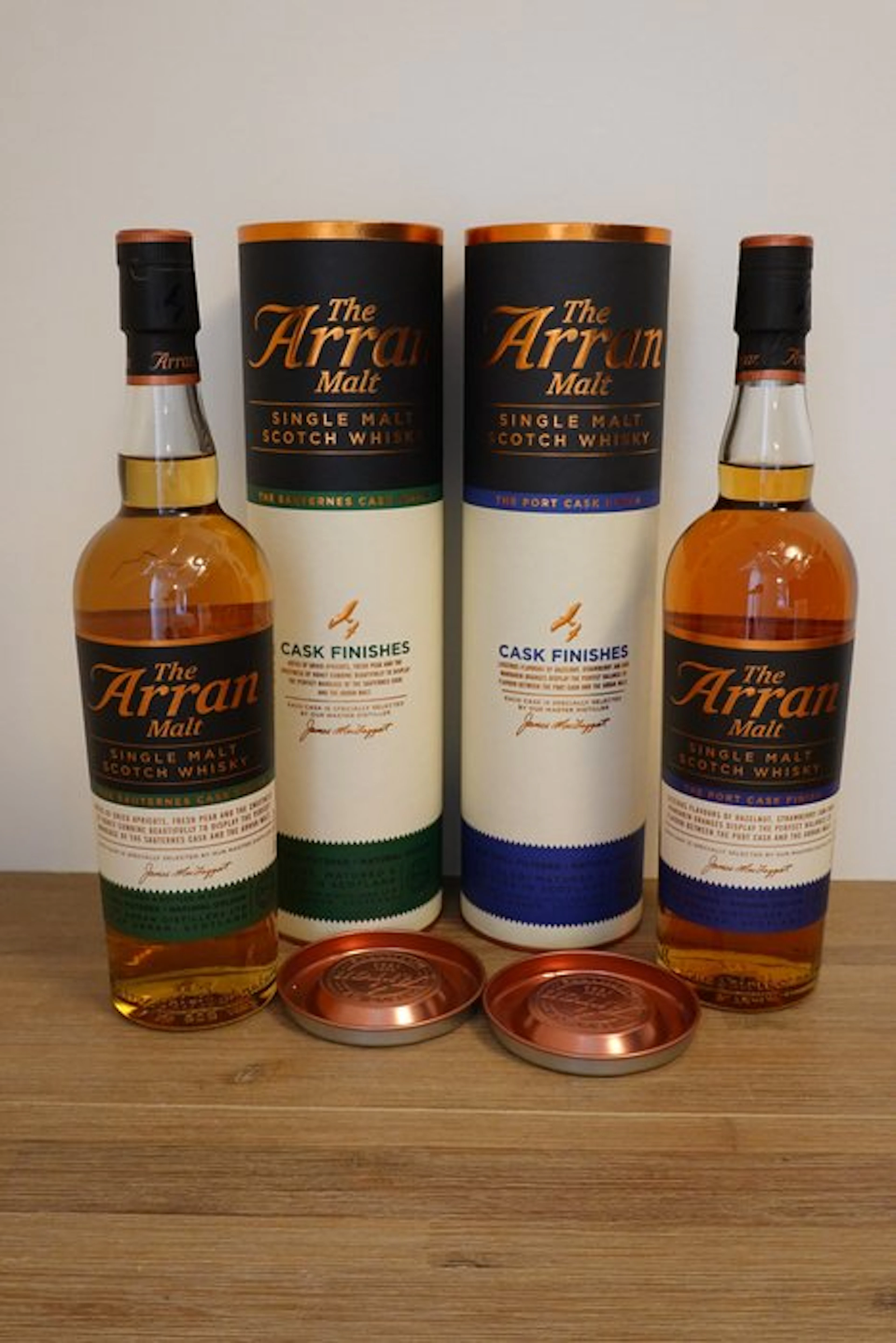 Arran Sauternes Cask Finish & Port Cask Finish - 70cl - 2 bottles