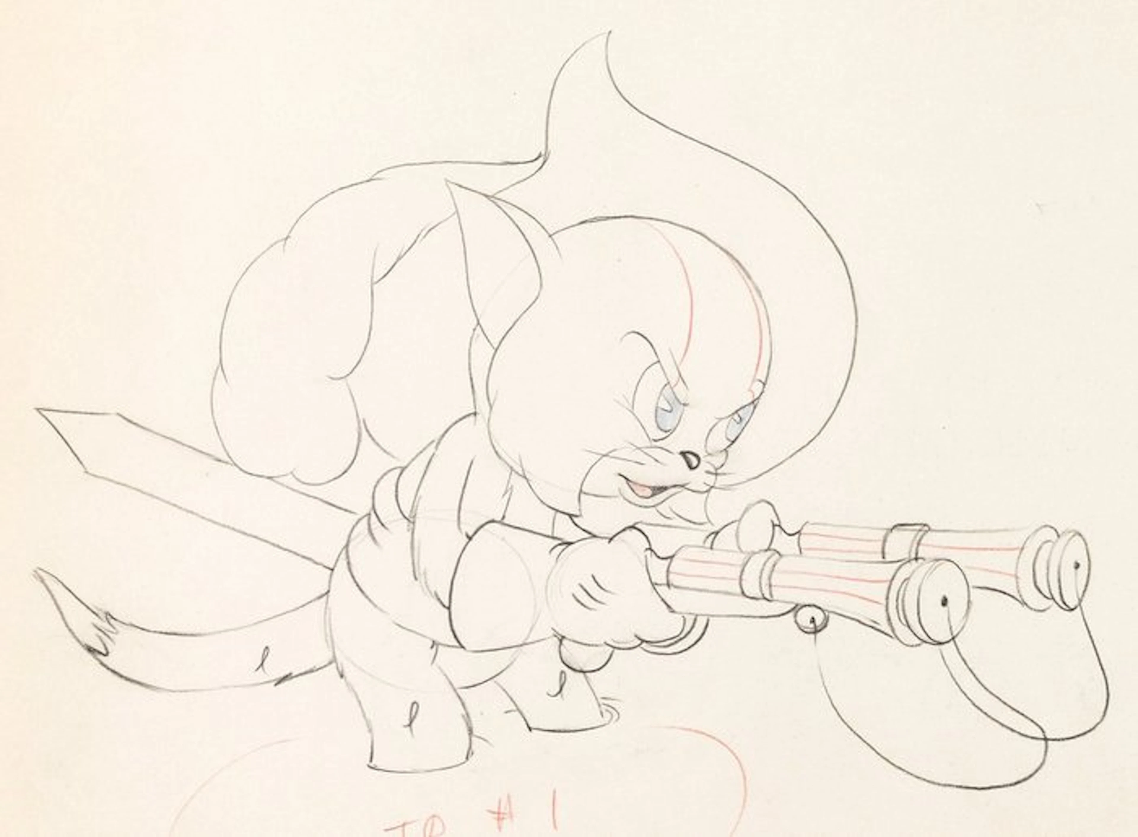Walt Disney – Ambrose Animation Drawing - The Robber Kitten (1935)