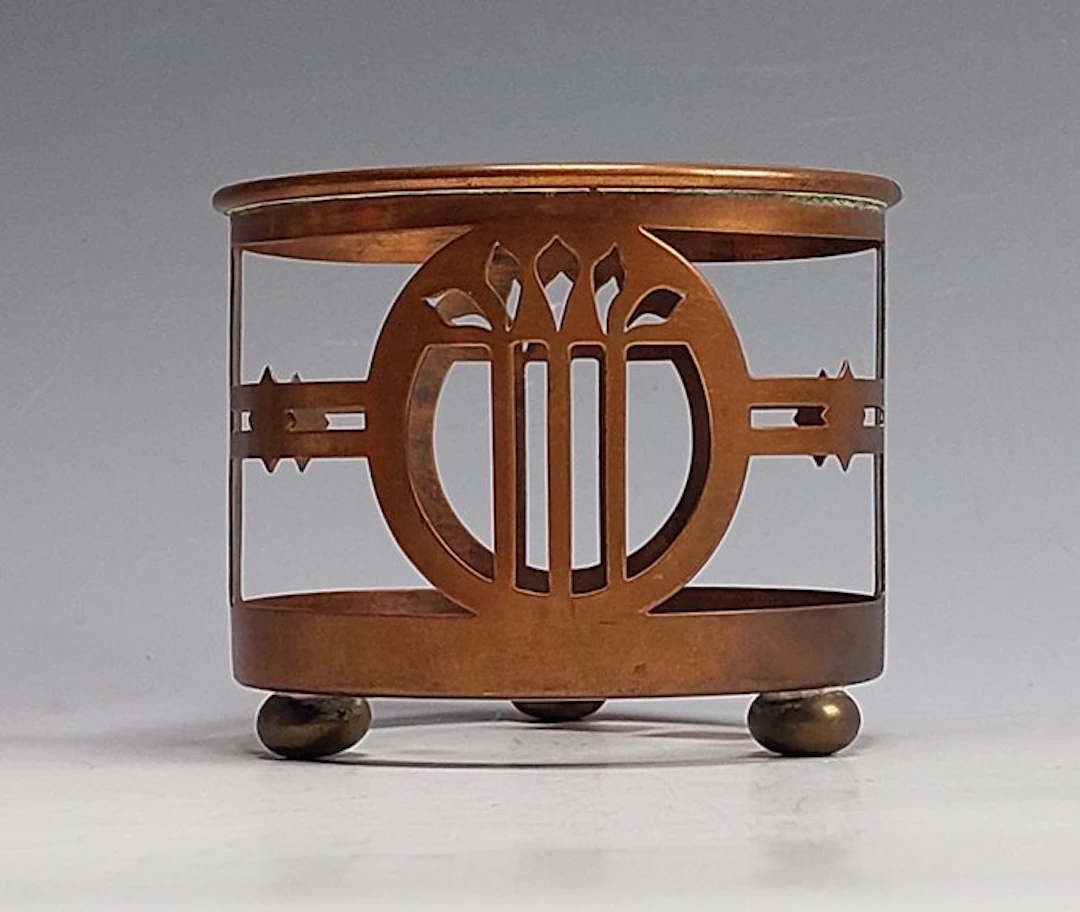 WMF / Geislingen - Bottle coaster - Copper, Glass - Art Nouveau