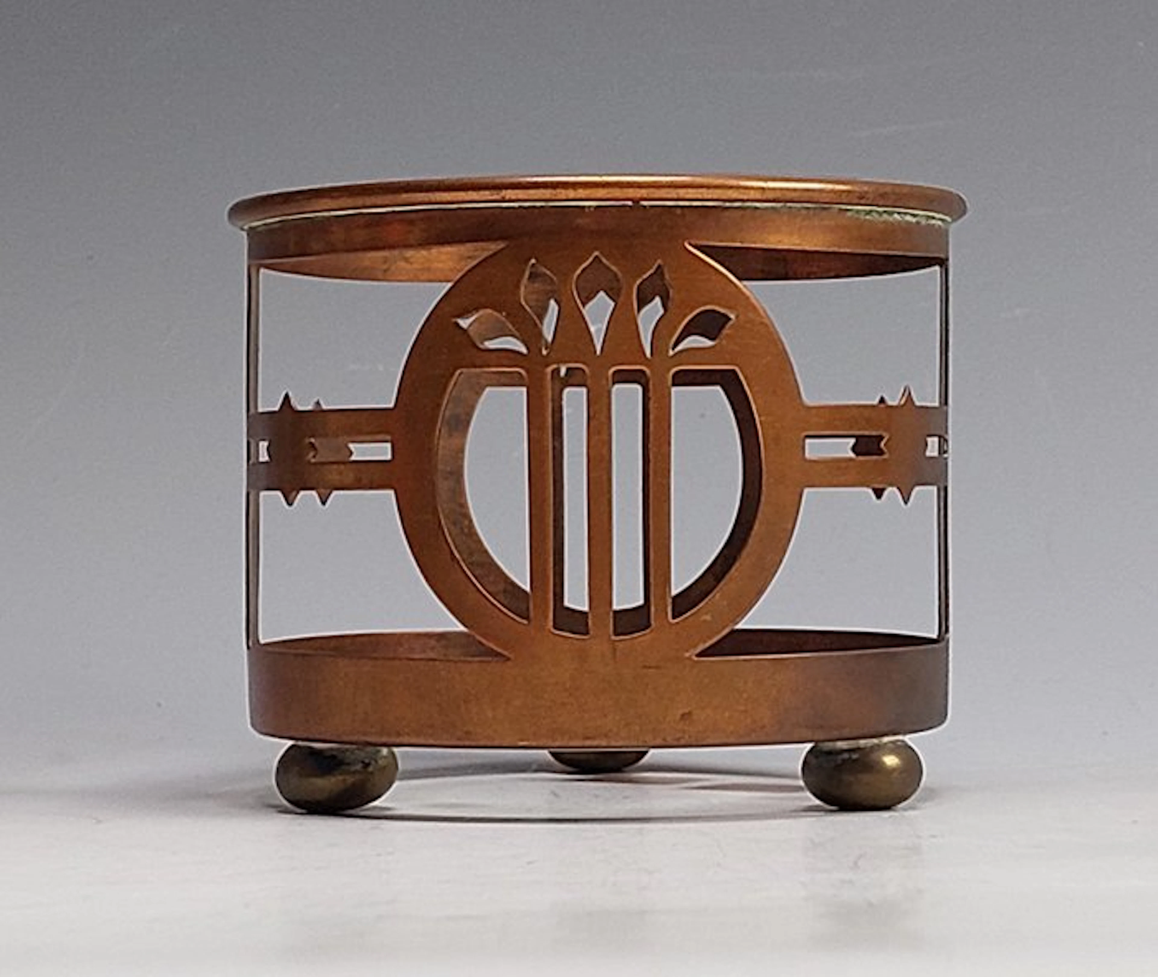 WMF / Geislingen - Bottle coaster - Copper, Glass - Art Nouveau