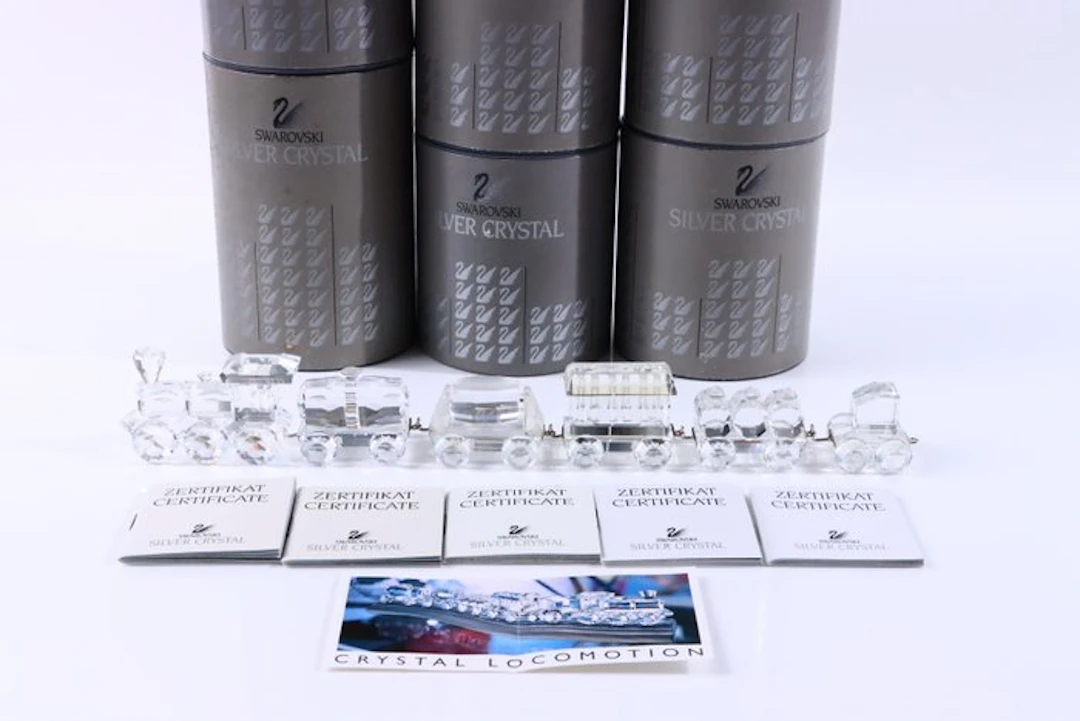 Figure - Swarovski - Trein set (Boxed + Certificate) - Crystal