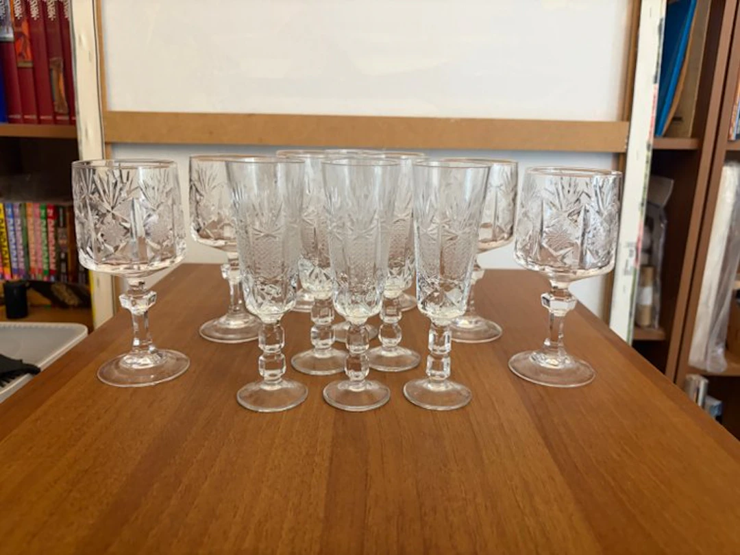 Drinking service (12) - Crystal - Lead crystal with 24%...