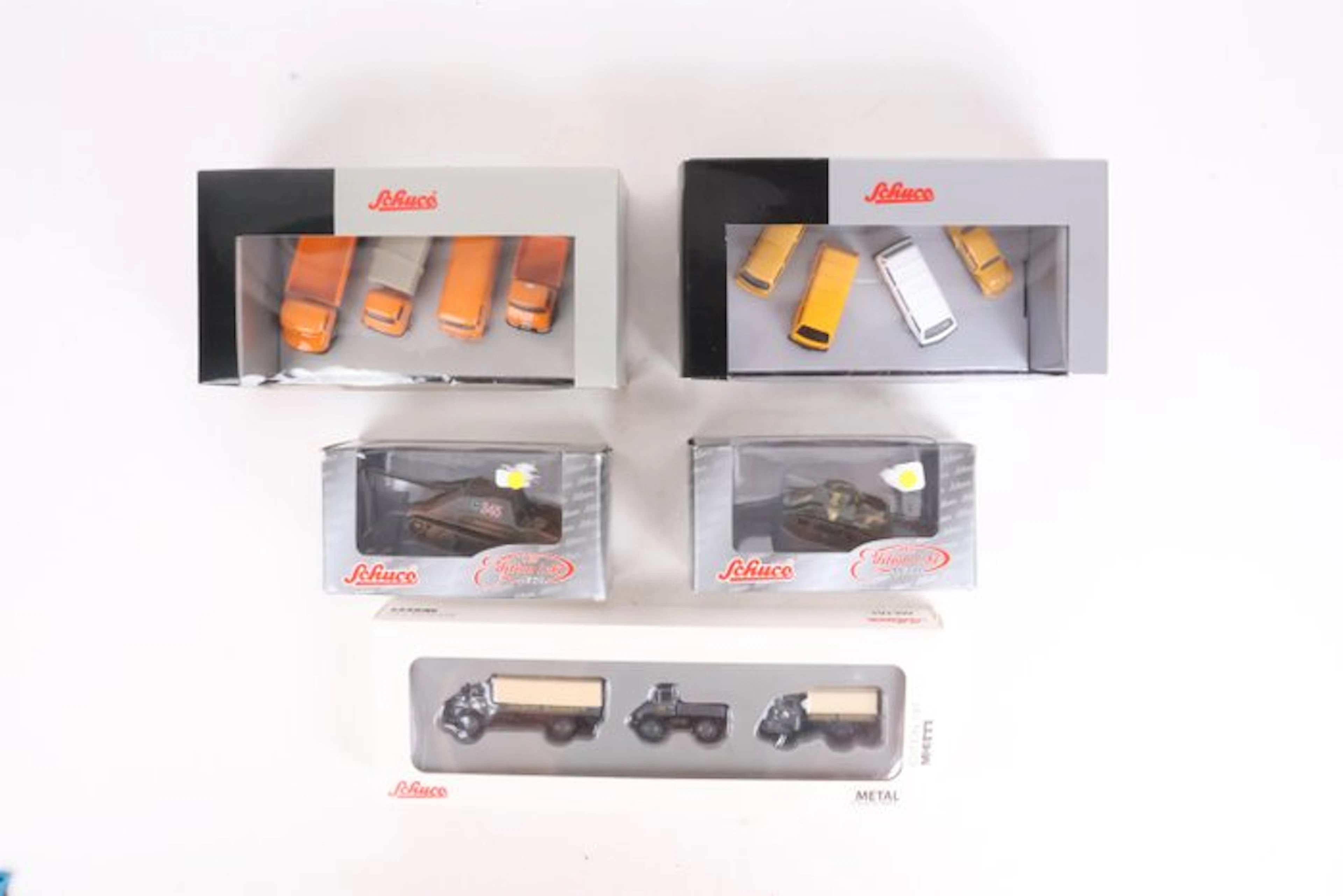Schuco H0 - Model train vehicles (5) - Work/Business vehicles and tanks
