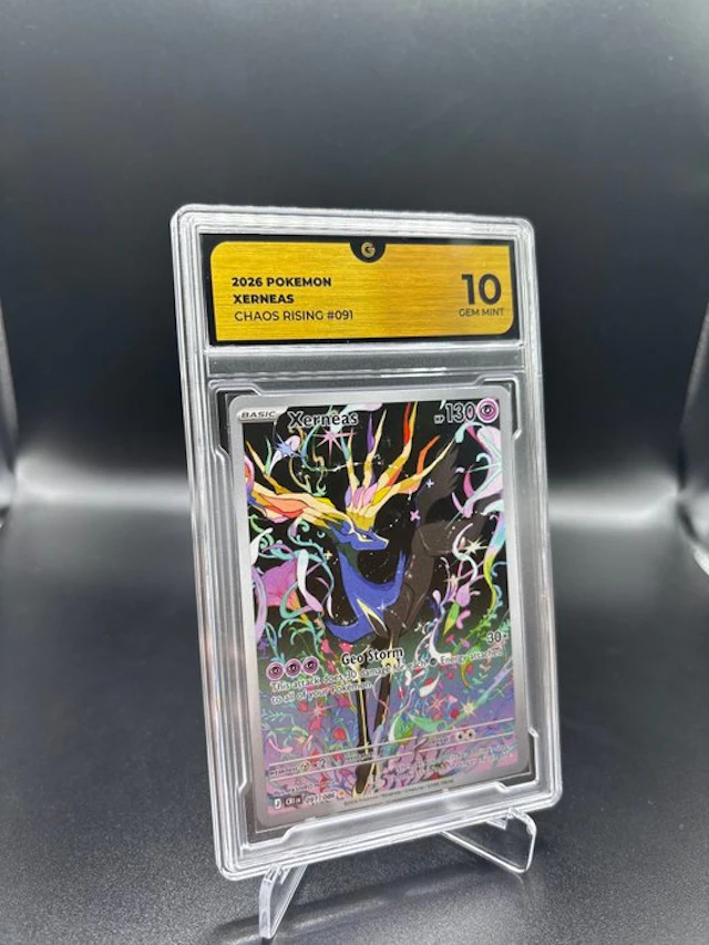Pokémon - 1 Graded card - Xerneas #091 Chaos Rising Full art - GG 10