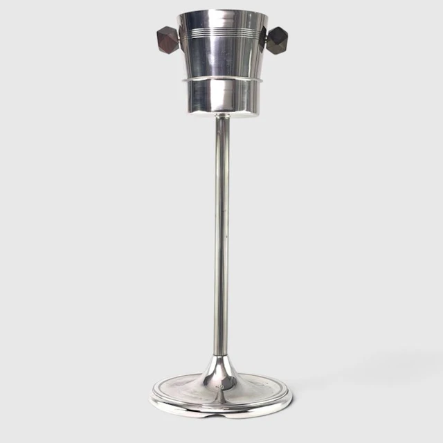 Champagne cooler (2) - Art Deco - - Silverplated - Ice Bucket & Floor Stand