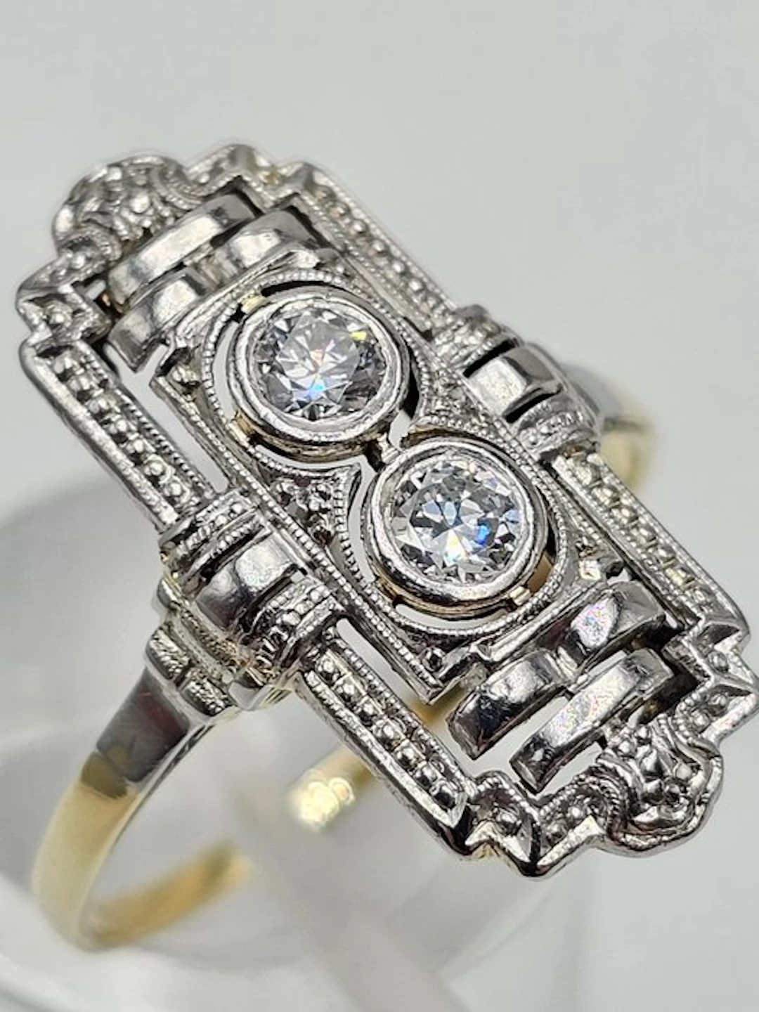 Ring - 14 kt. White gold - 0.30ct. tw. Diamond (Natural)