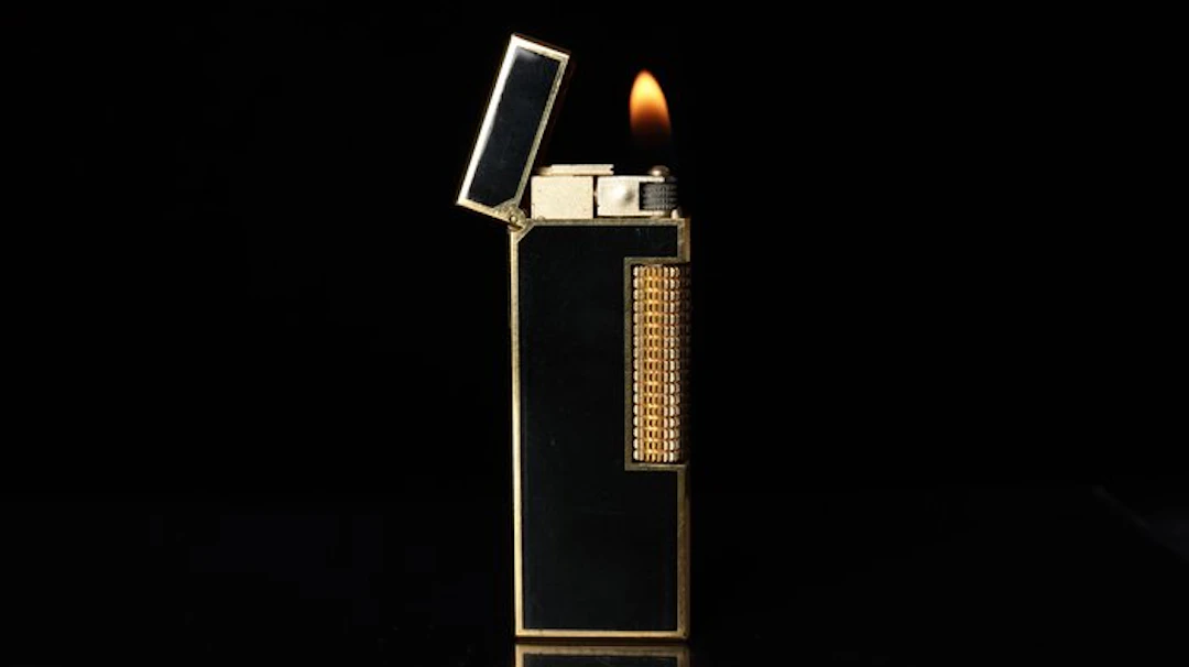 Dunhill - Lacquer Pattern Rollagas Lighter - Lighter - Lacquer Black