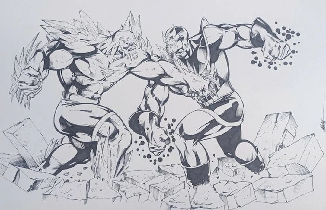 Mc Wyman - 1 Original drawing - Thanos - Vs Doomsday - 2011