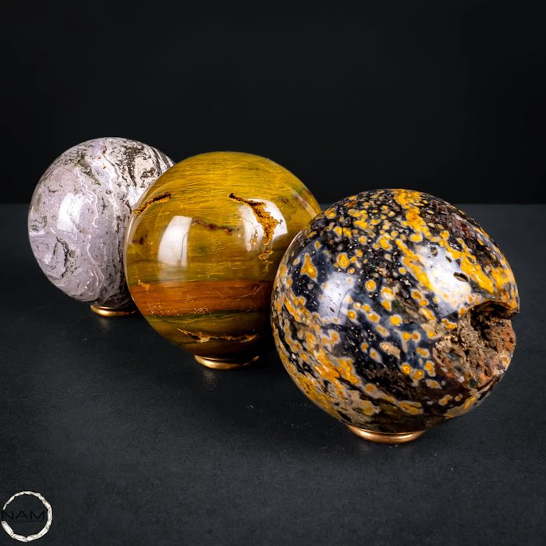 Oceanjaspis Sphere – Unique Natural Art with Fascinating...