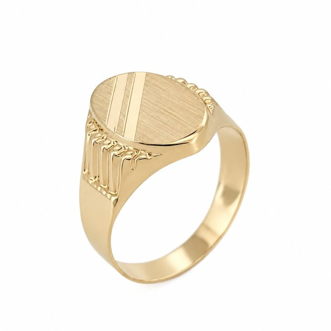 No reserve price - Ring - 18 kt. Yellow gold - Made in Italy - Handmade