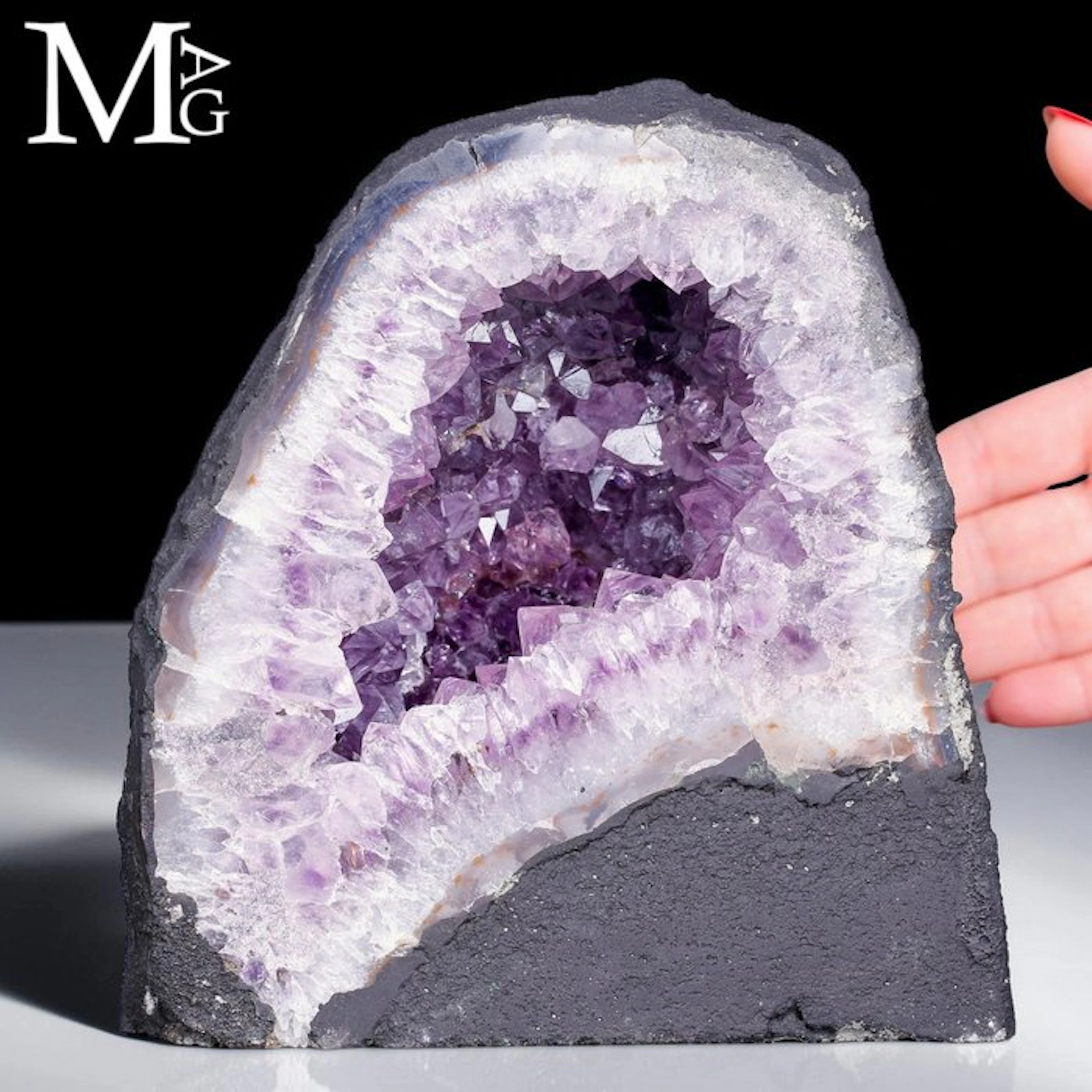 Magnificent Natural Deep Purple Amethyst Geode Cathedral...